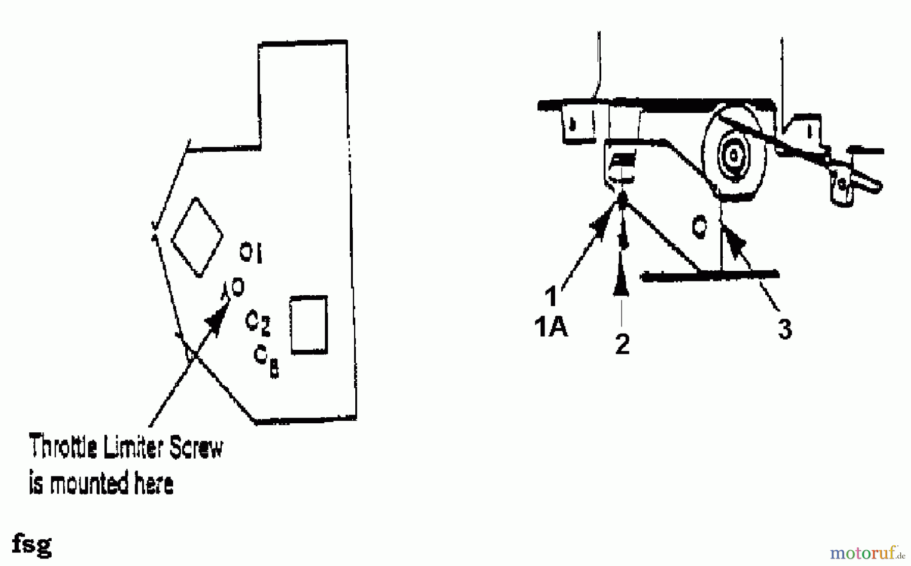  MTD Rasentraktoren IB 125 13BL475A606  (1998) Gasbegrenzer