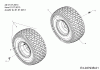 MTD LTEX 96 TB 13GM76KF682 (2013) Listas de piezas de repuesto y dibujos Rear wheels 20x8 from 01.07.13