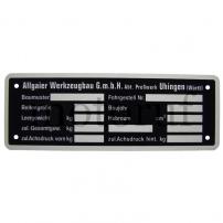 Classic Parts Typenschild