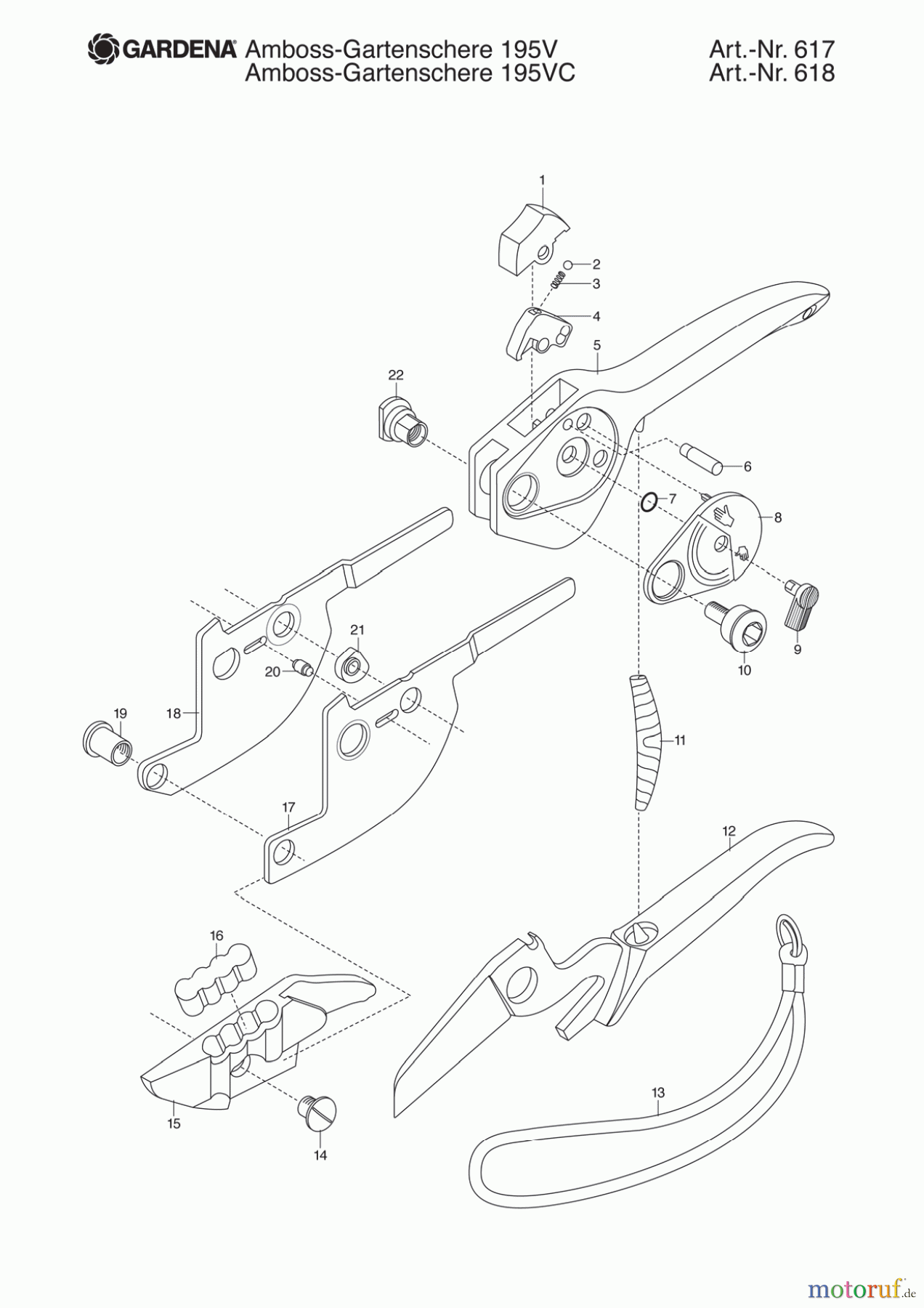  Gardena Gartenschere Gartenschere 205 V