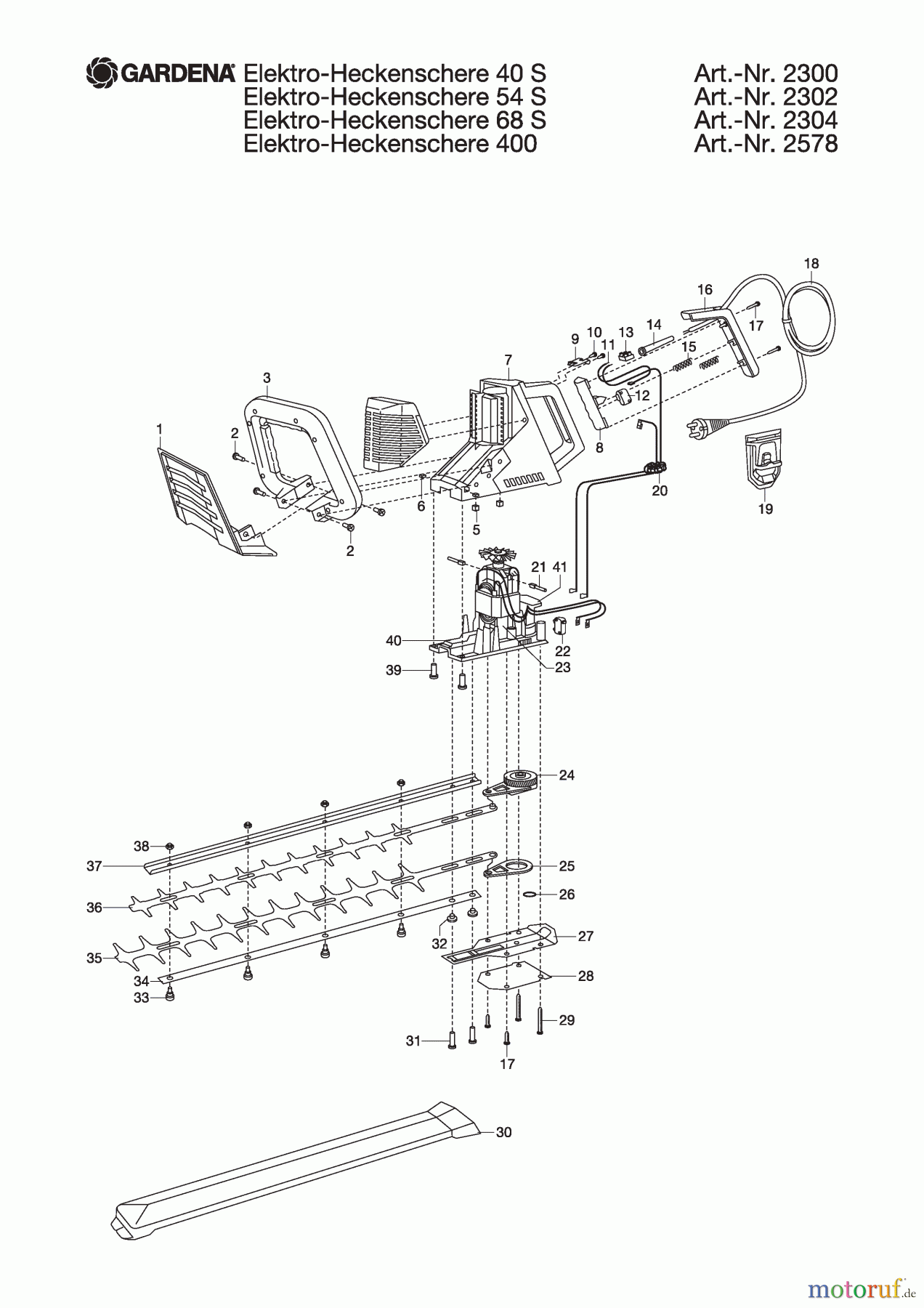  Gardena Heckenscheren Elektro-Heckenschere 54 S