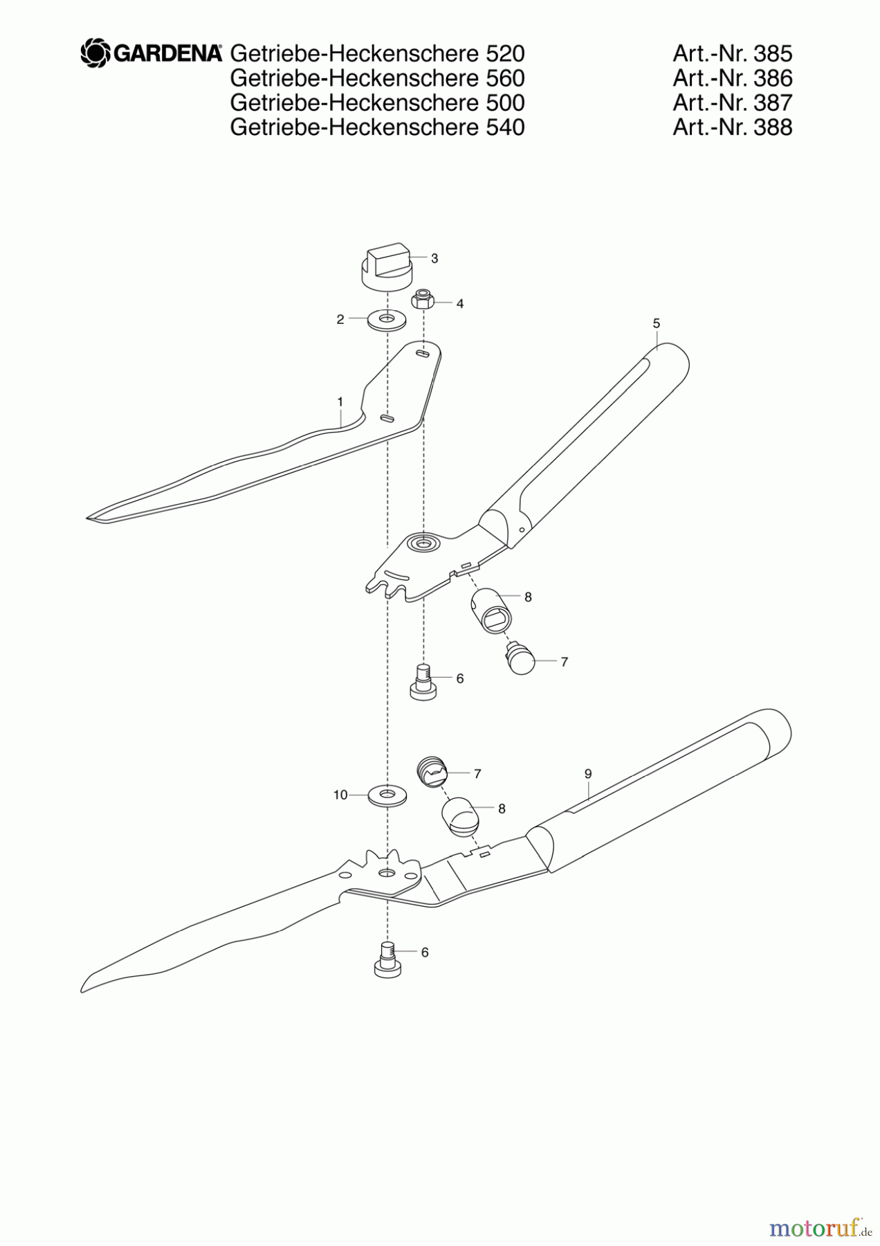  Gardena Heckenscheren Getriebe-Heckenschere 560