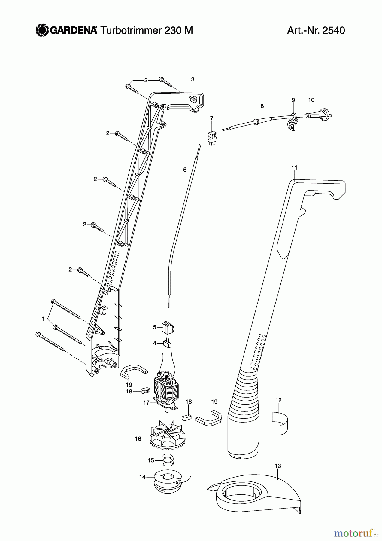  Gardena Trimmer Turbotrimmer 230 M