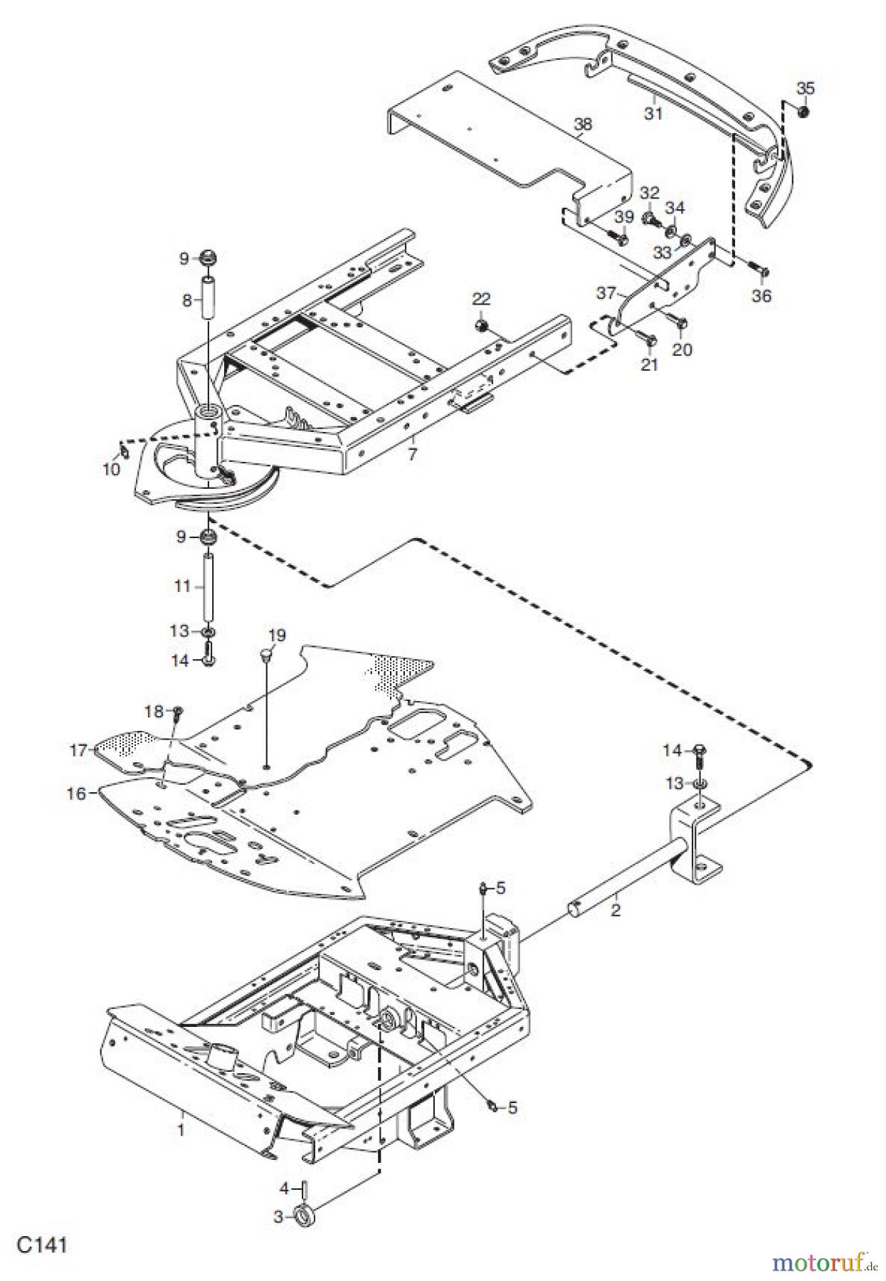  Global Garden Products GGP Frontmäher XK_XK4 SERIES 2008 XK4 160HD, RAHMEN 4WD