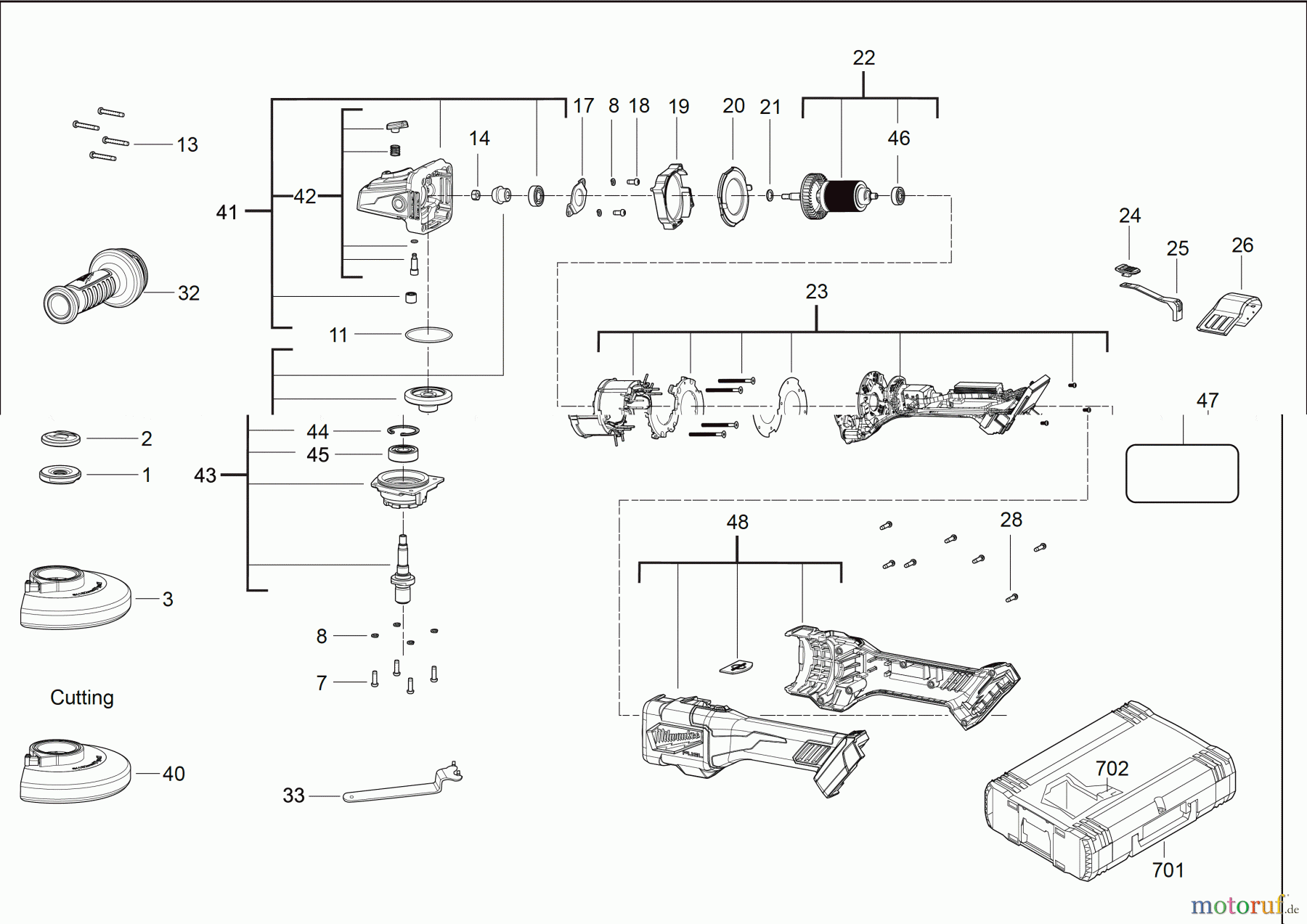  Milwaukee Akku-Geräte Schleifen und Polieren Schliefer 150mm M18 FHSAG150XB Seite 1