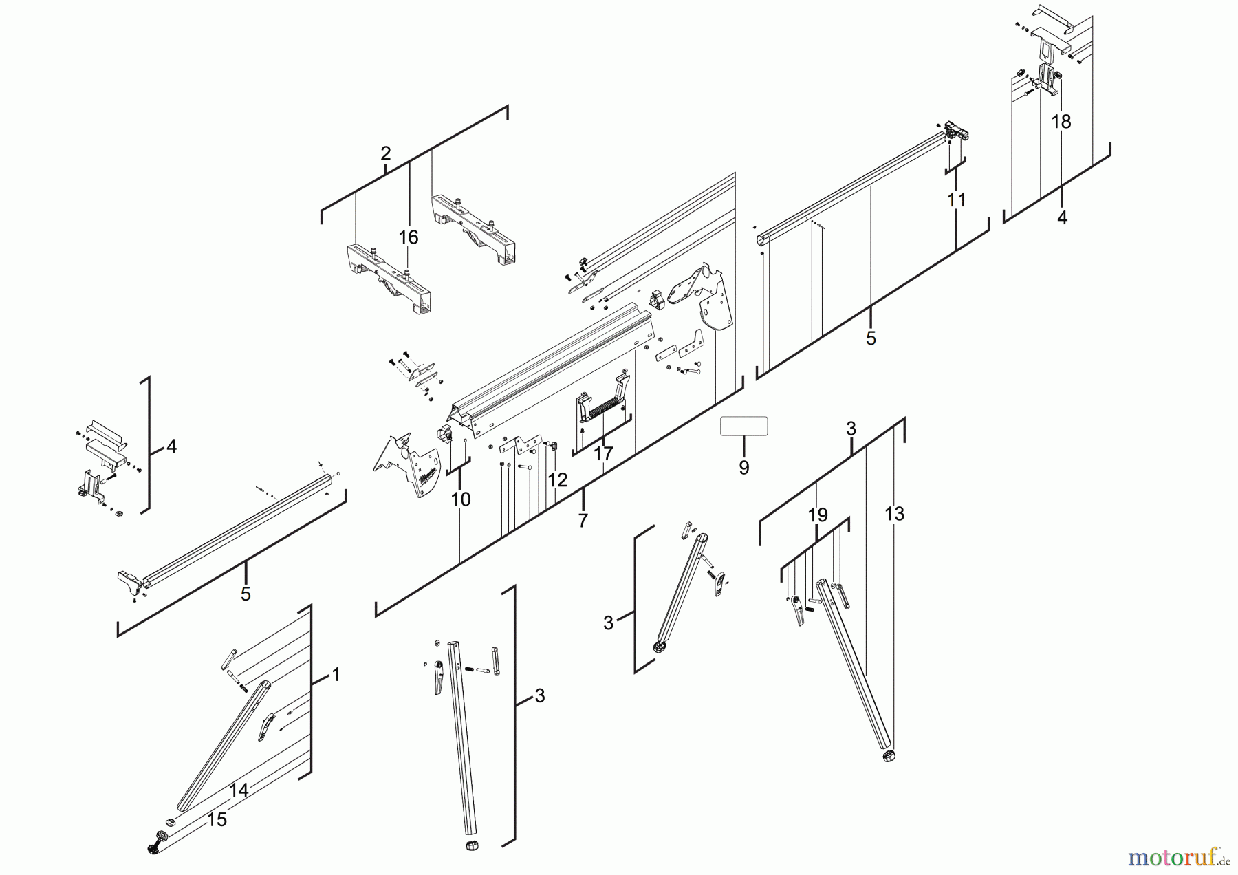  Milwaukee Akku-Geräte Sägen und Trennen Kapp- und Gehrungssägen + Arbeitstische MSL 2000 ARBEITSTISCH Seite 1