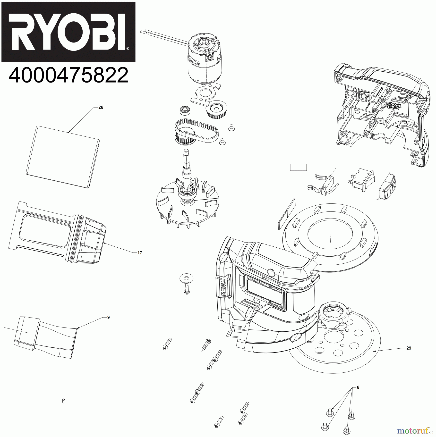  Ryobi Schleifgeräte Exzenterschleifgerät RROS18 Seite 1