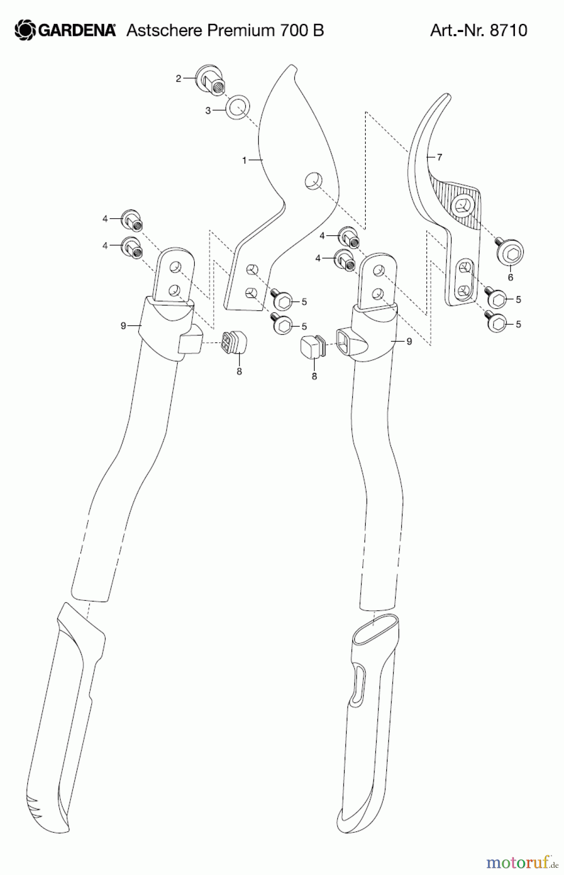  Gardena Gartenschere Astschere 700 B