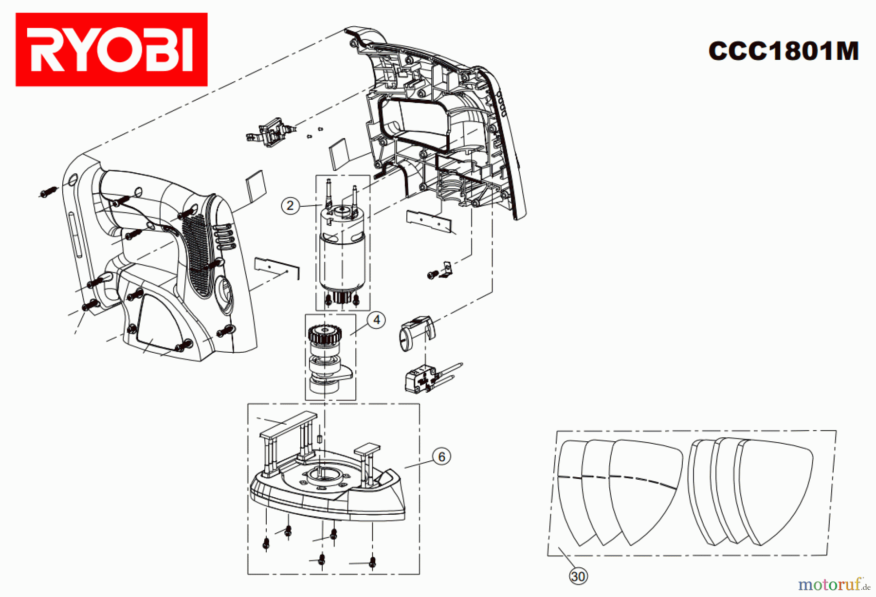  Ryobi Schleifgeräte Delta- und Multischleifgeräte CCC1801M Seite 1