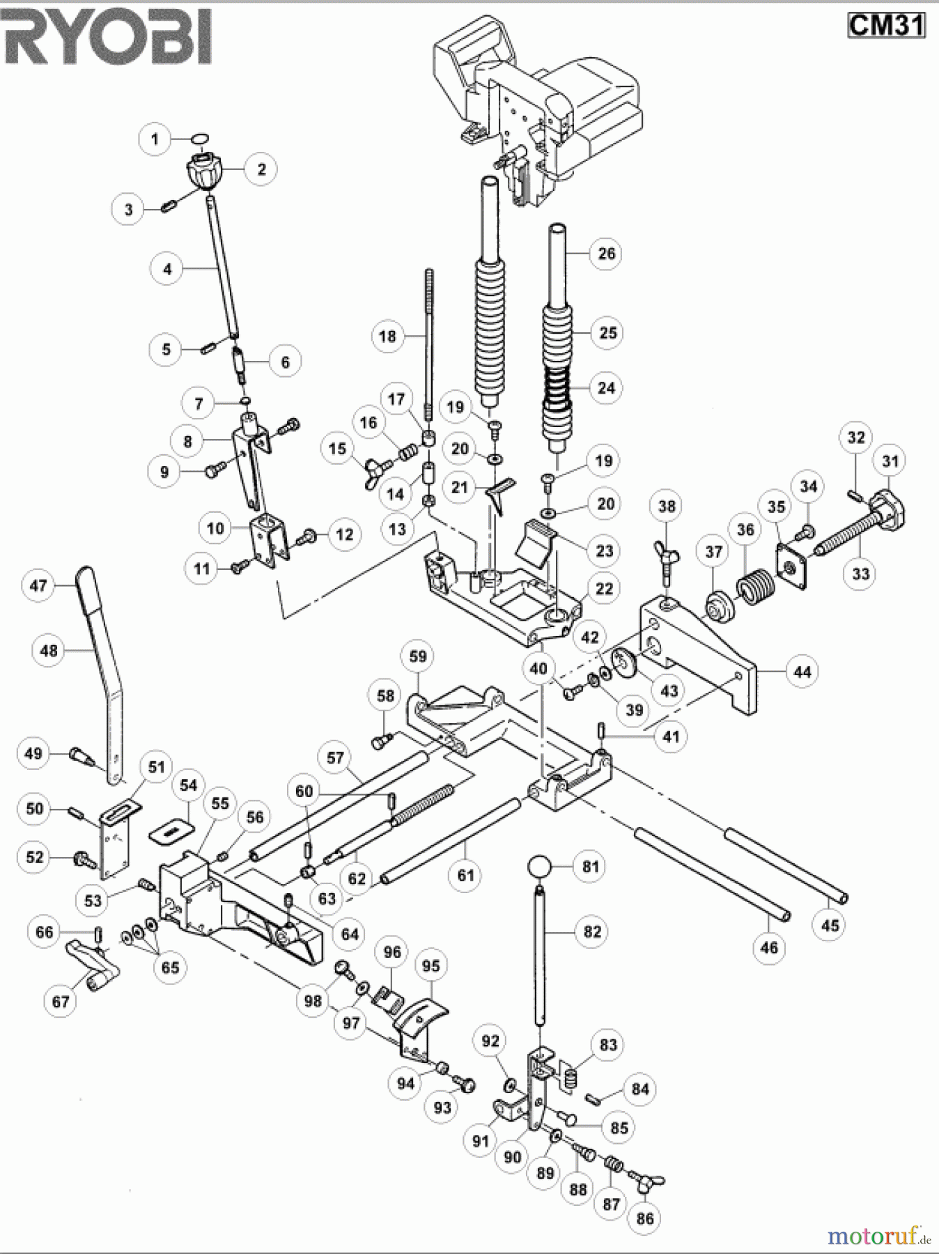 Ryobi Schleifgeräte Standschleifmaschinen CM31 Seite 1