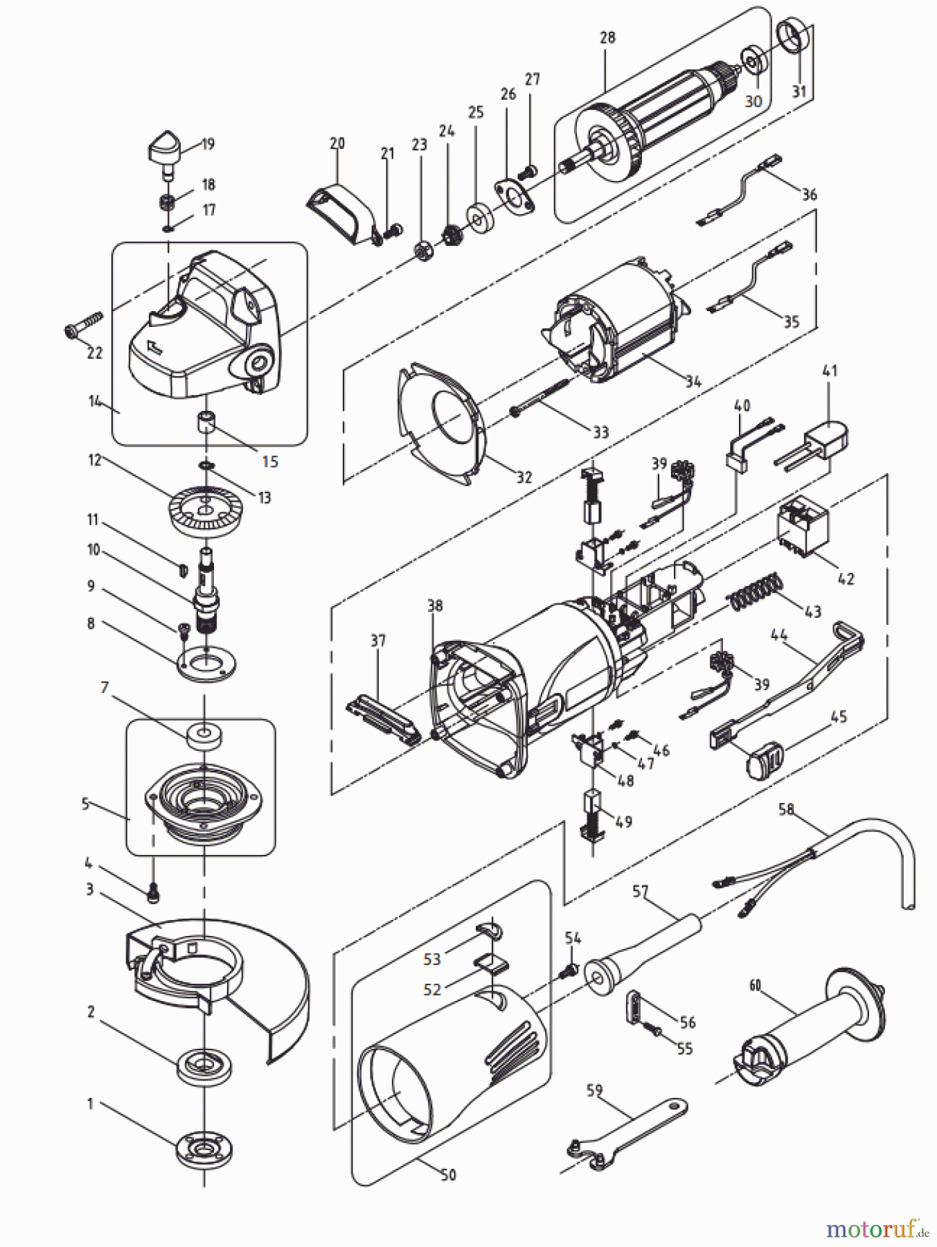  Ryobi Schleifgeräte Winkelschleifgerät EAG8011C Seite 1