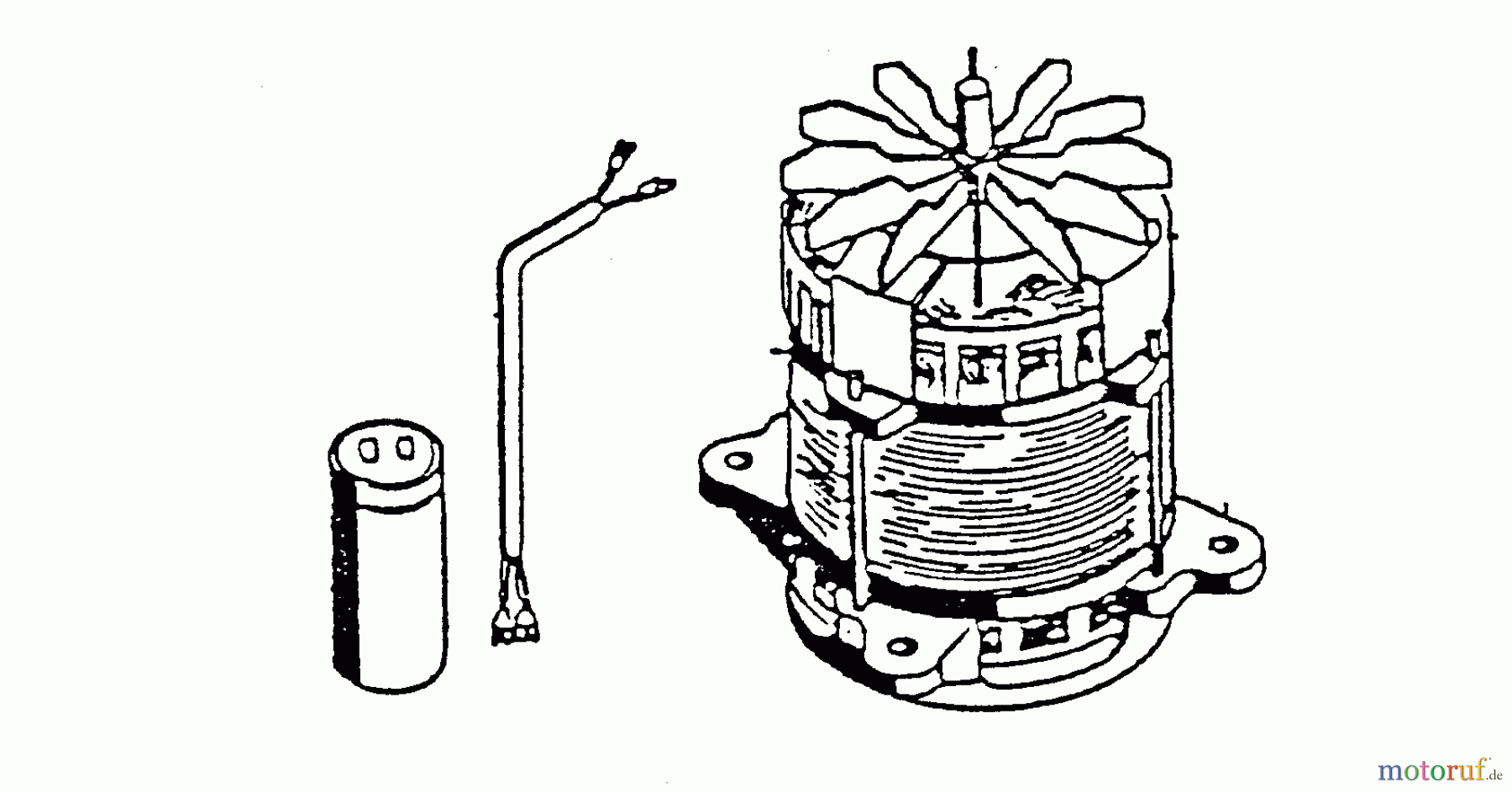 Wolf-Garten Elektrovertikutierer UV 30 EL 3567083 Serie D (1996) Elektromotor