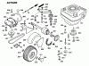 Wolf-Garten Cart SV 3 6110000 Serie B (1999) Ersatzteile Differential, Fahrantrieb, Motor