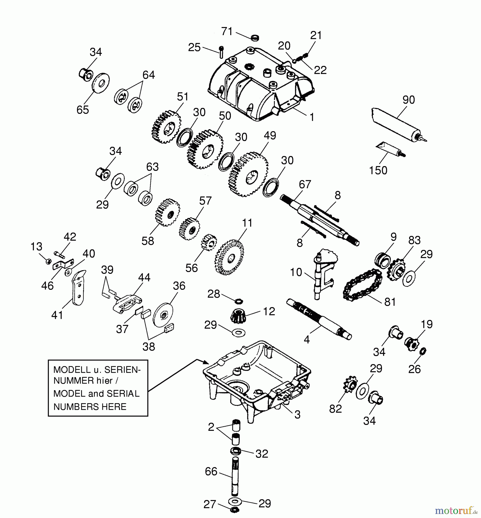  Wolf-Garten Cart OHV 2 6190000 Serie B  (1999) Getriebe