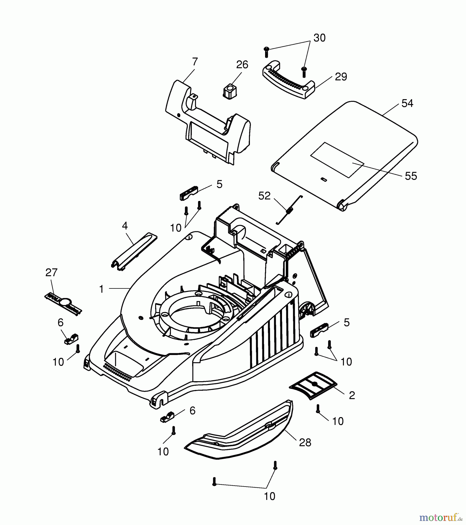  Wolf-Garten Elektromäher Esprit 40 E 4020680 Serie C, D  (2004) Mähwerksgehäuse