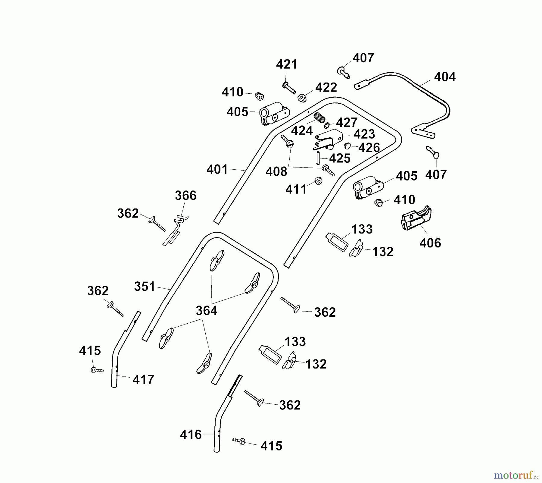 Wolf-Garten Motormäher 2.46 TM 4604004 Serie B (2004) Holm