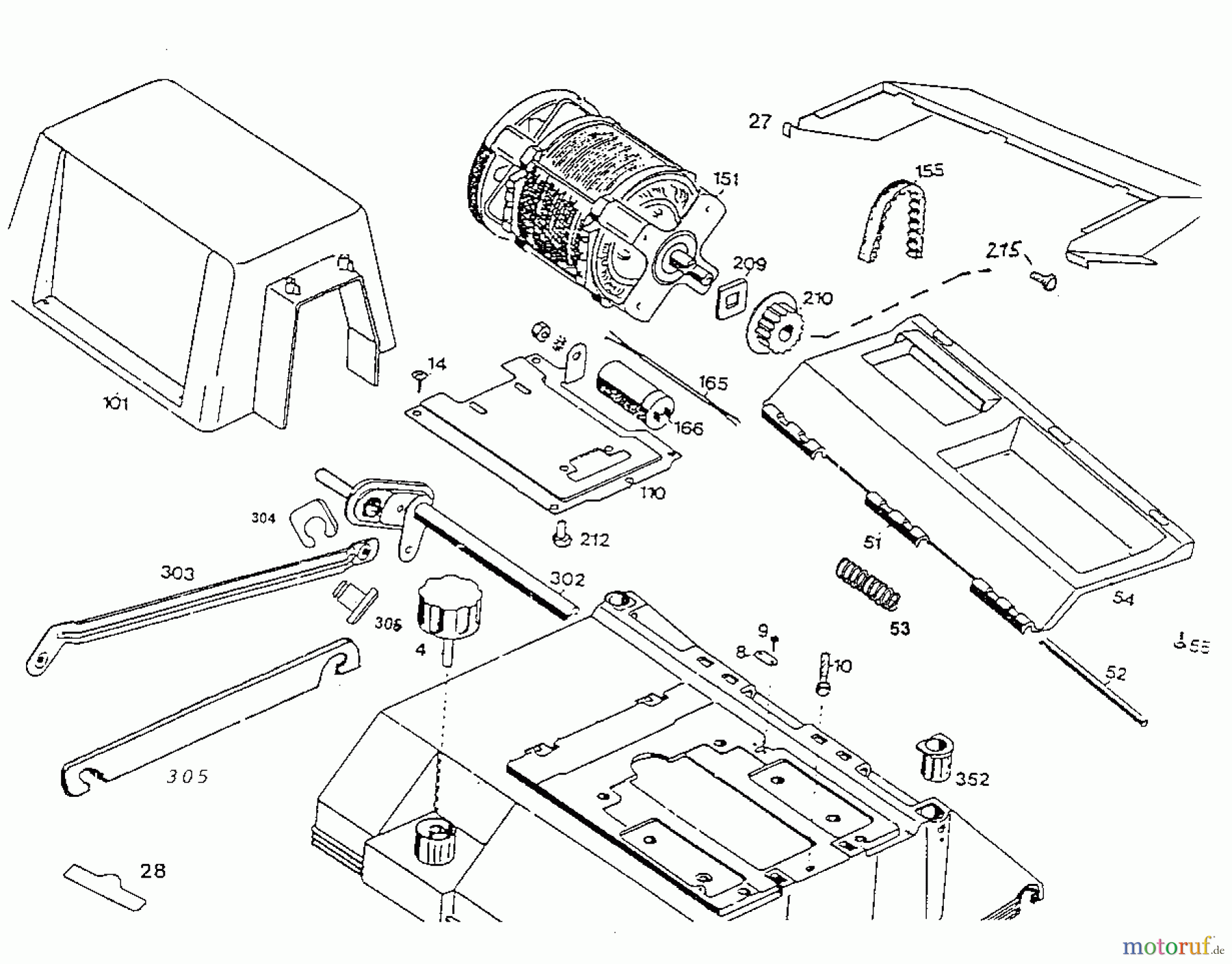  Wolf-Garten Scarificateur électrique UR-ES 3568001 Série H  (2000) Axe arrière, Clapet arrière, Courroie