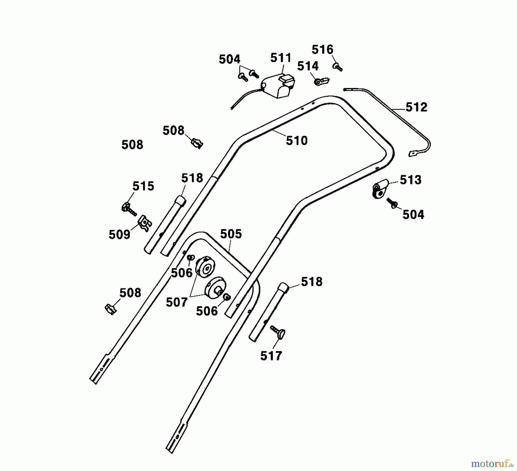  Wolf-Garten Elektromäher Premio 40 EKF 4026000 Serie A, B  (2002) Holm