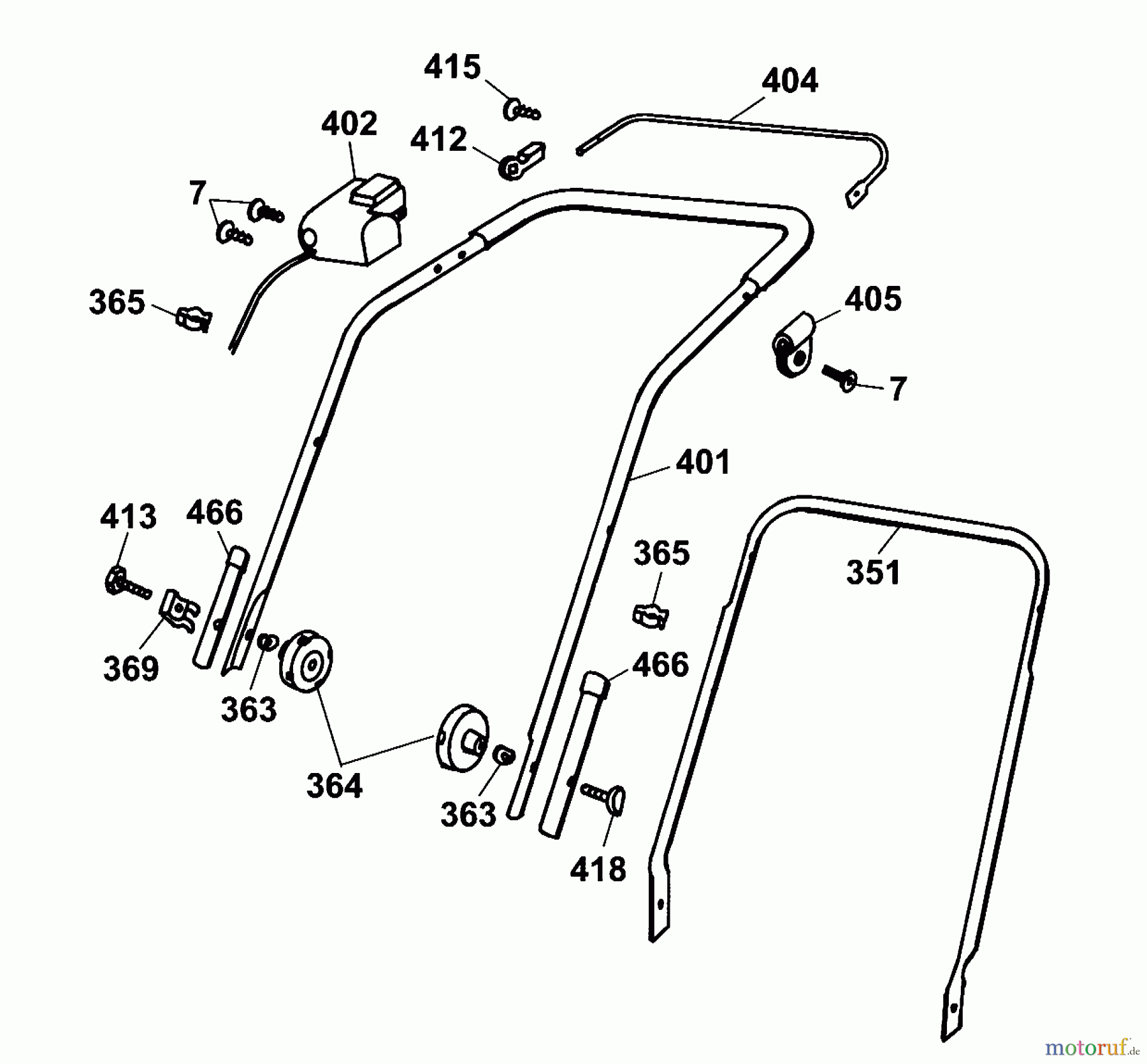 Wolf-Garten Akkumäher Concept 43 AC 4332000 Serie A (2001) Holm