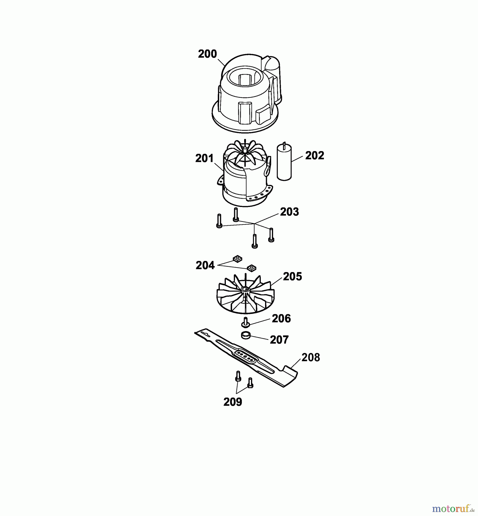 Wolf-Garten Elektromäher Compact plus 37 E 4907003 Serie A (2005) Elektromotor, Messer