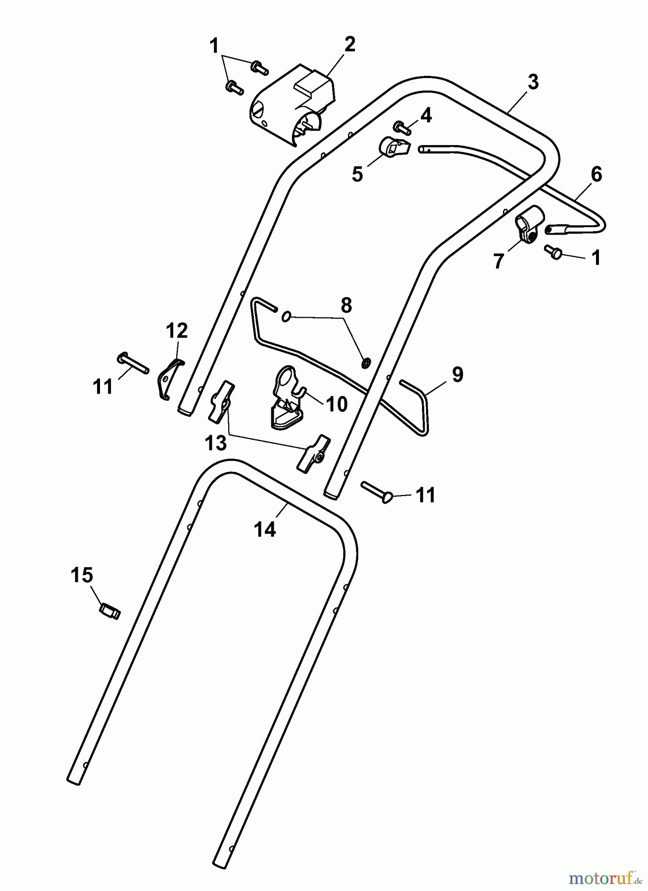  Wolf-Garten Elektromäher HBM 36 Compact 4907006 Serie B  (2008) Holm