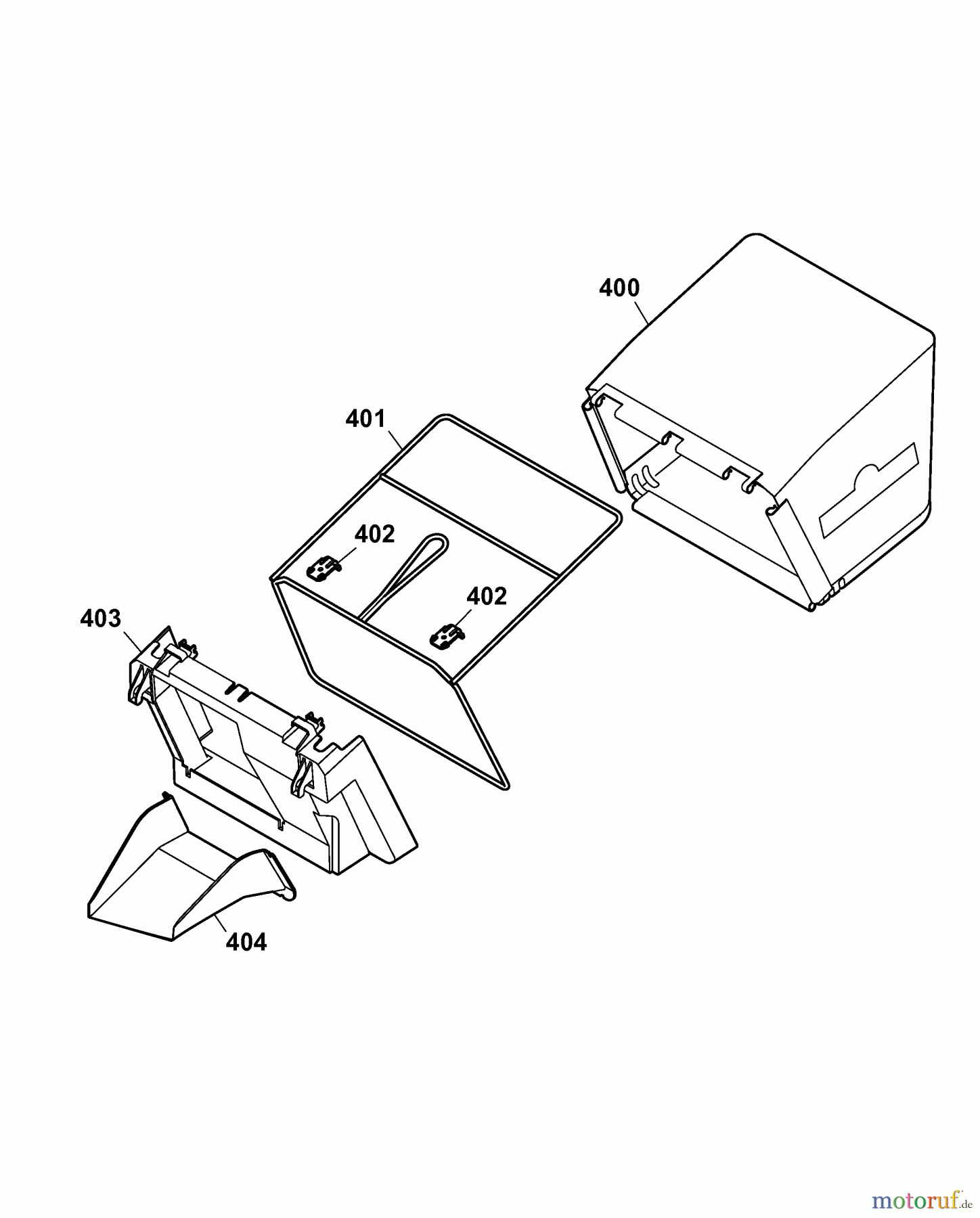 Wolf-Garten Elektromäher 2.37 EK 4917004 Serie B (2007) Grasfangsack