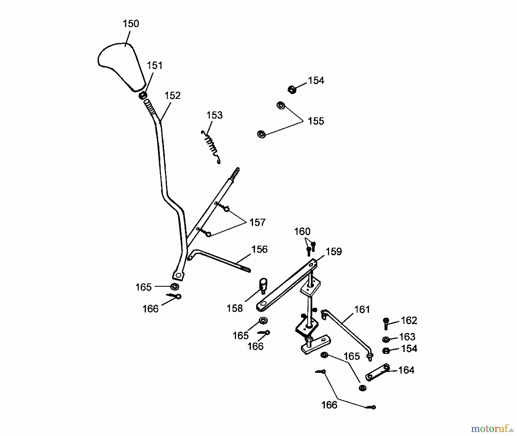  Wolf-Garten Rasentraktoren Trac OHV 6 6200000 Serie A  (2001) Bedienelemente Schaltung