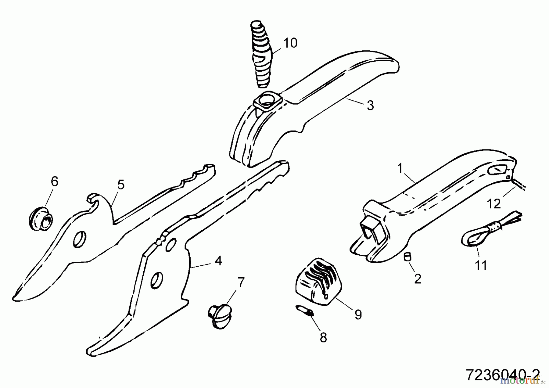 Wolf-Garten Gartenscheren RR 22 7236040 (1995) Grundgerät