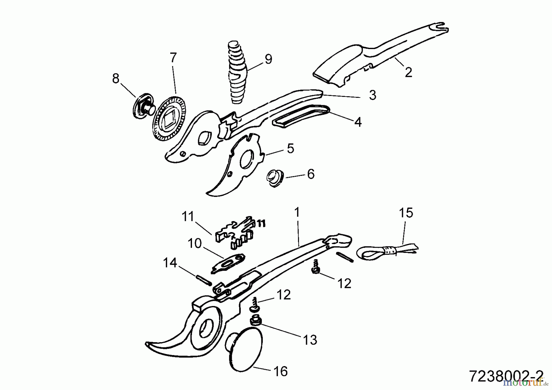  Wolf-Garten Gartenscheren RR 26 7238002  (1993) Grundgerät