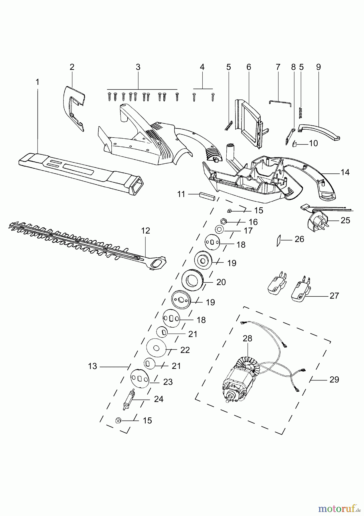  Wolf-Garten Heckenscheren HS 50 E 7495000  (2007) Grundgerät