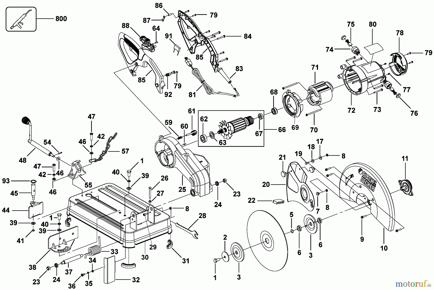  BLACK+DECKER INNENAUSSTATTUNG SÄGE SCHROTSÄGE CS2000 Seite 1