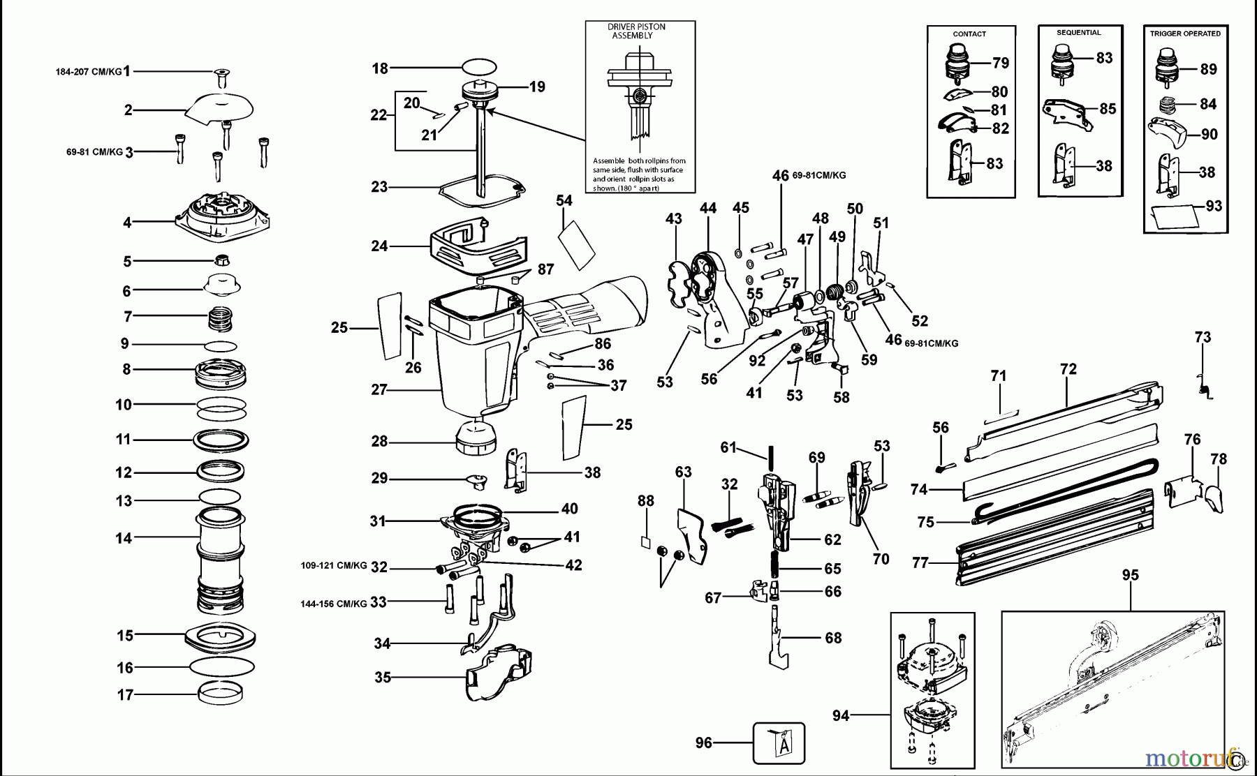  BOSTITCH STAPLER DRUCKLUFTKLAMMER AGRAFEUSE 650S5-1 Seite 1