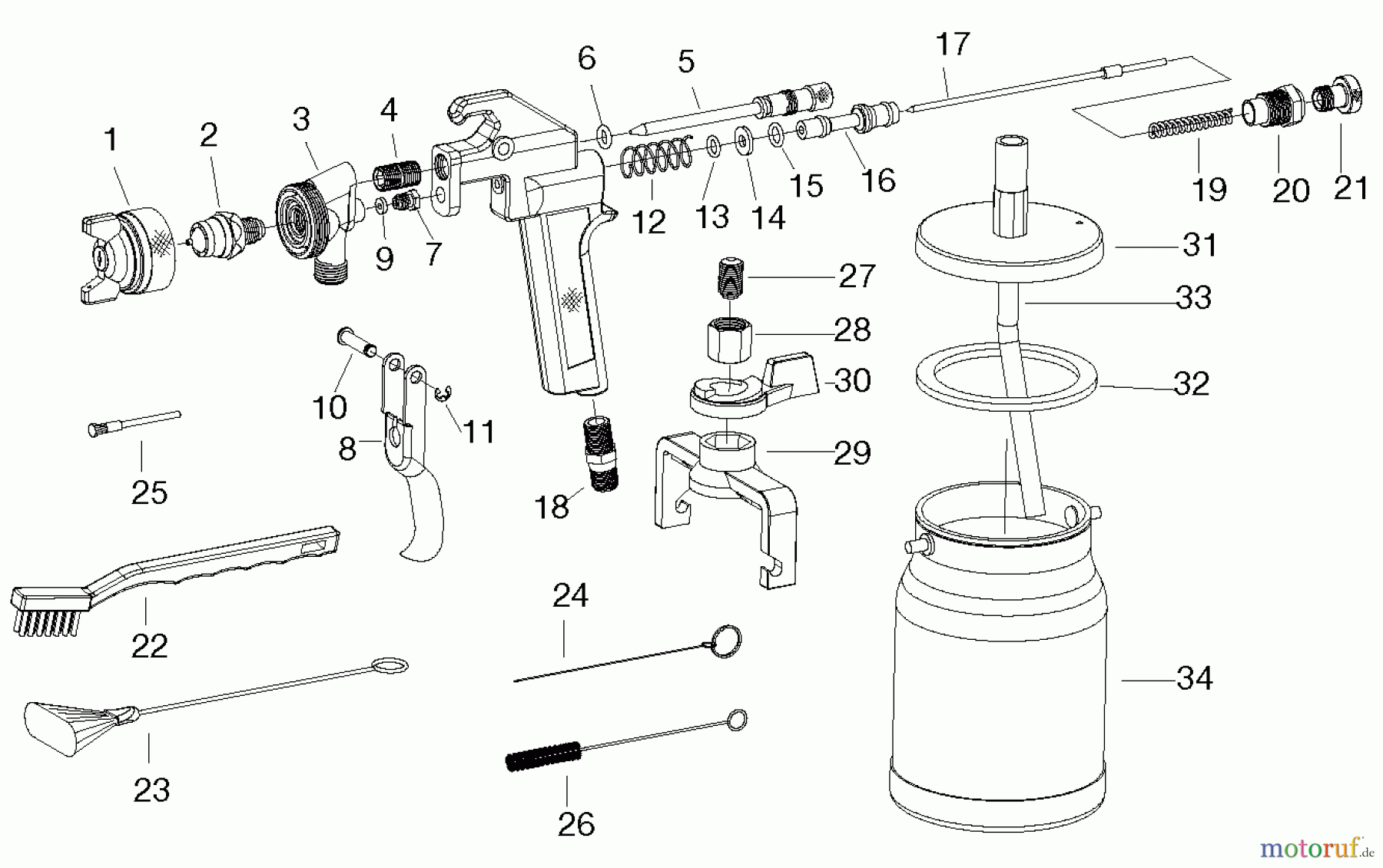  OEM Black und Decker Divers GUN SPRAY SIPHON FEED ES3 Seite 1