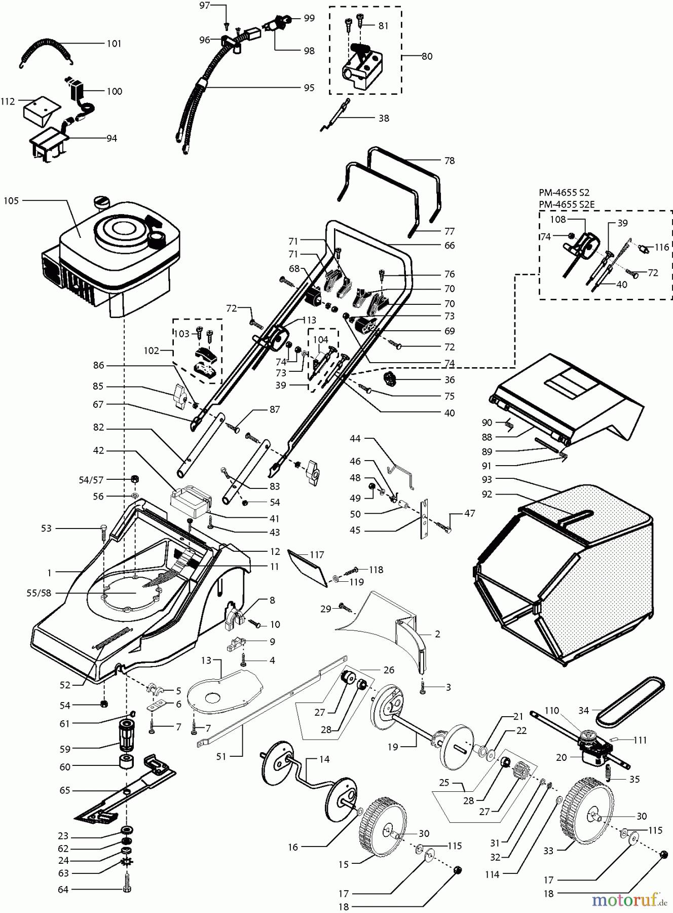  Dolmar Rasenmäher Benzin PM-4660 S PM-4660 S (2006) 8  PM-4660 S