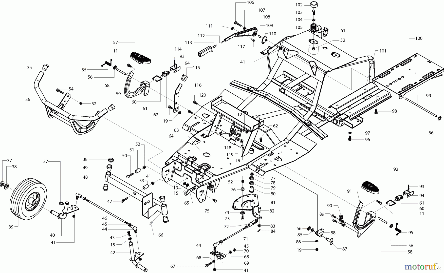 Dolmar Rasentraktoren TM-85.13 H TM-85.13 H (2001) 2  RAHMENSATZ