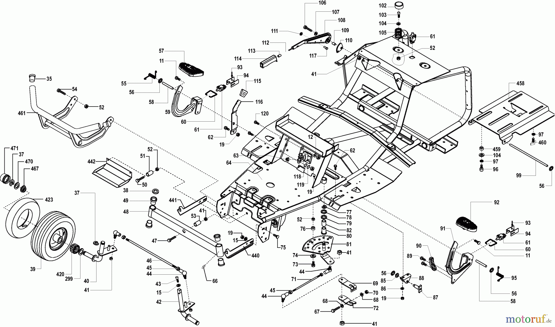  Dolmar Rasentraktoren TM-85.13 TM-85.13 (2004) 2  RAHMENSATZ