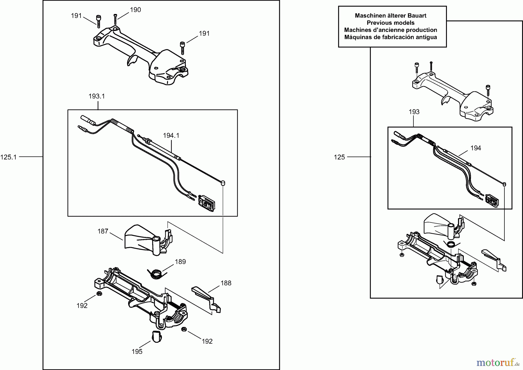 Dolmar Motorsensen & Trimmer Benzin 2-Takt MS-20 C 2 Bedienungshandgriff kpl.