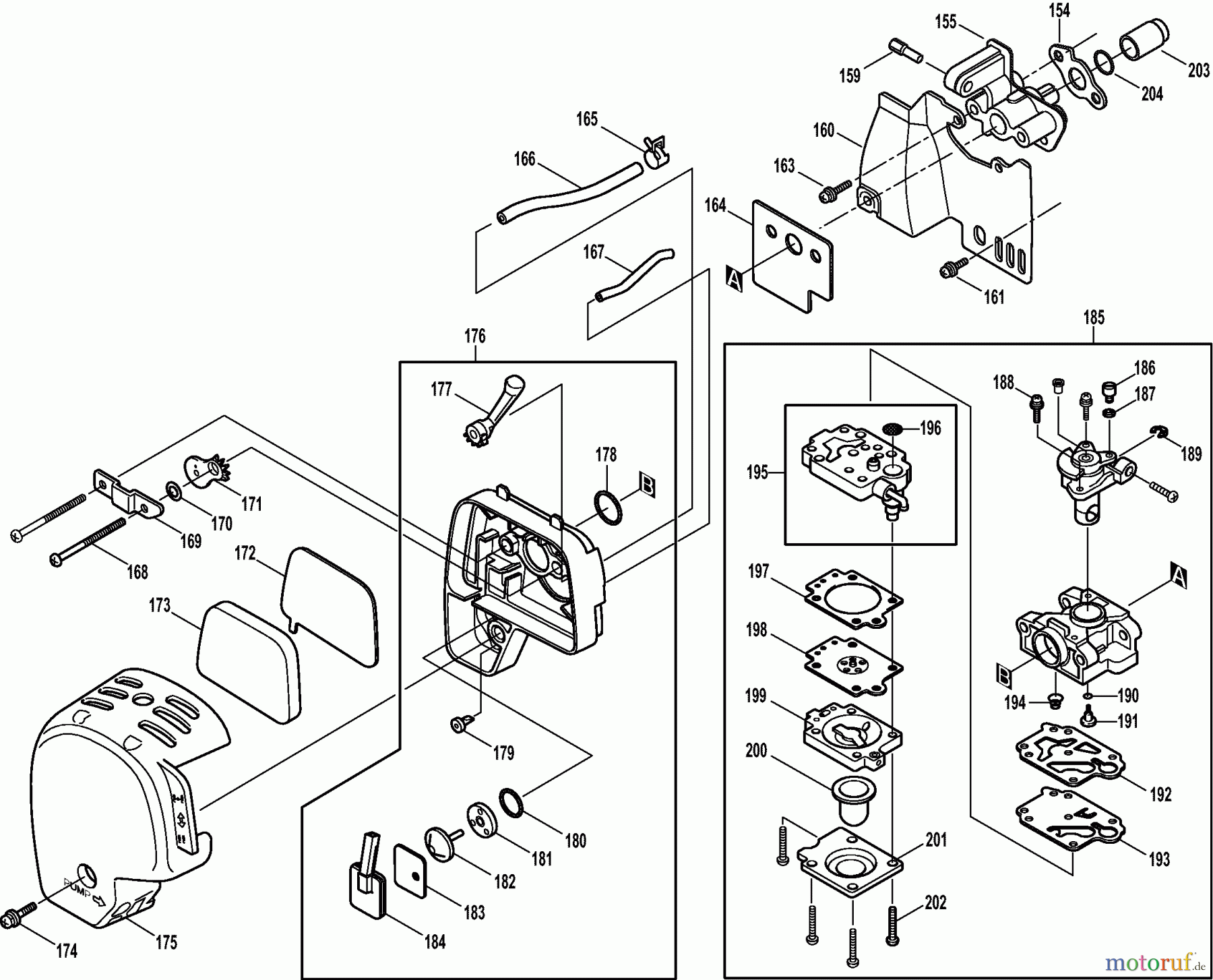  Dolmar Motorsensen & Trimmer Benzin 4-Takt MS3524R 4  Vergaser, Luftfilter