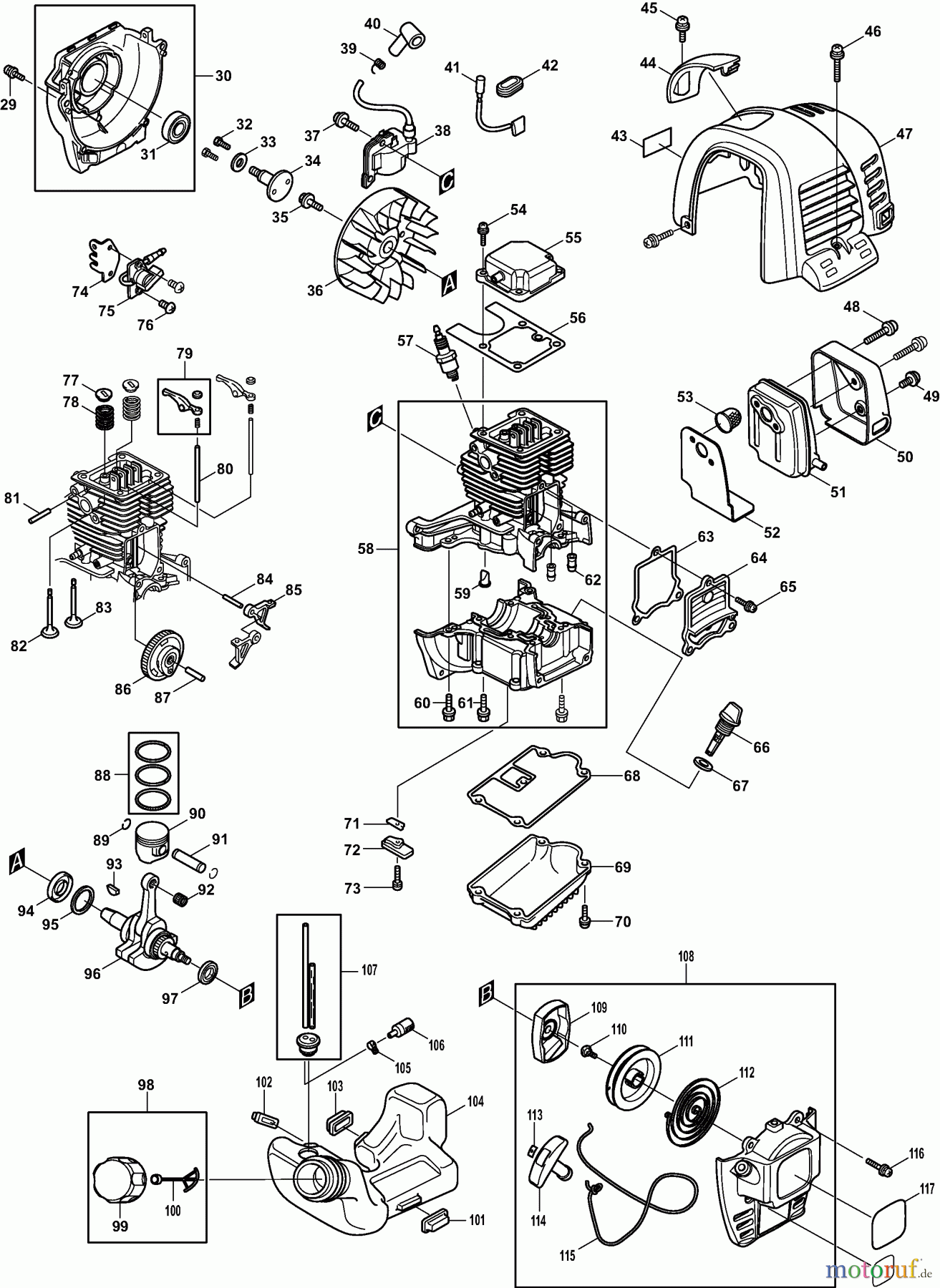  Dolmar Wasserpumpen Benzin MP-352.4 (USA) 2  Motor