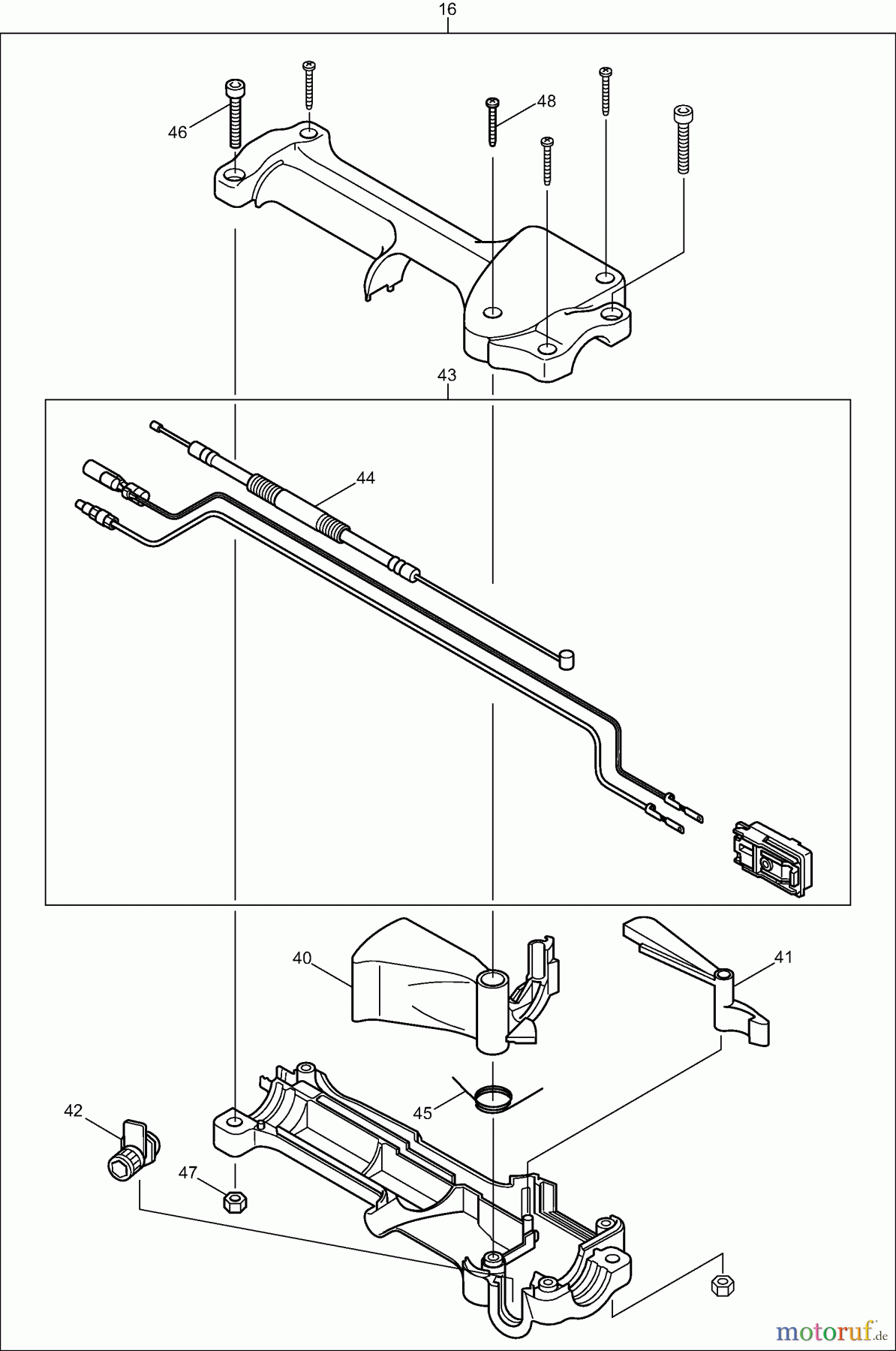  Dolmar Motorsensen & Trimmer Benzin 4-Takt MS-251.4 (USA) 2  Bedienungshandgriff kpl.