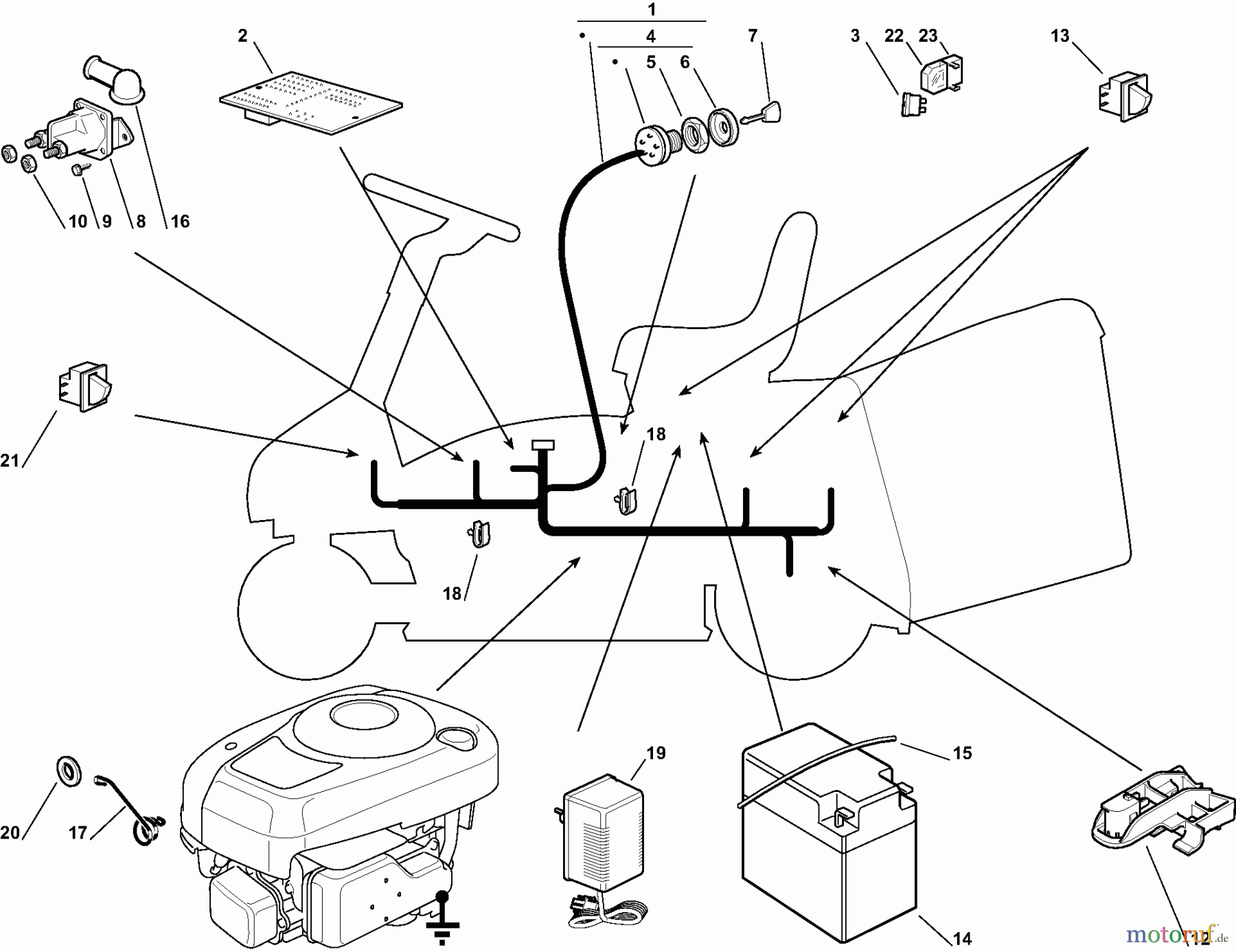  Dolmar Rasentraktoren RM-63.7 RM-63.7 (2011-2013) 11  ELEKTRISCHE TEILE