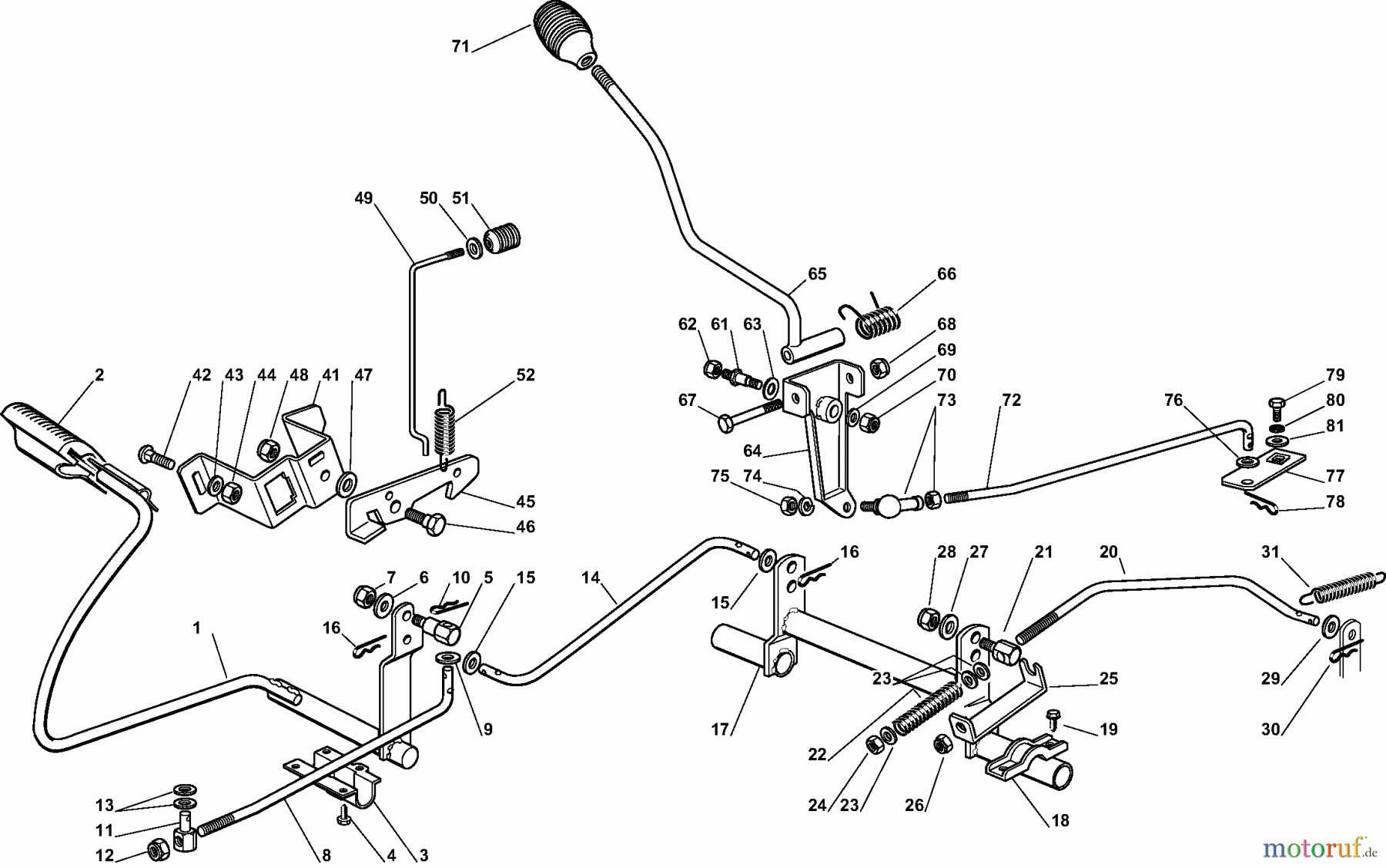  Dolmar Rasentraktoren TM-102.16 TM-102.16 (2009-2010) 4m  GETRIEBE UND BREMSE ANTRIEB