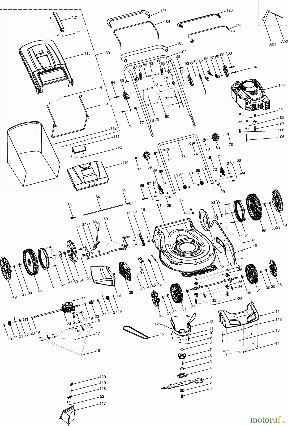  Dolmar Rasenmäher Benzin PM5600S3C 5  PM-5600 S3C