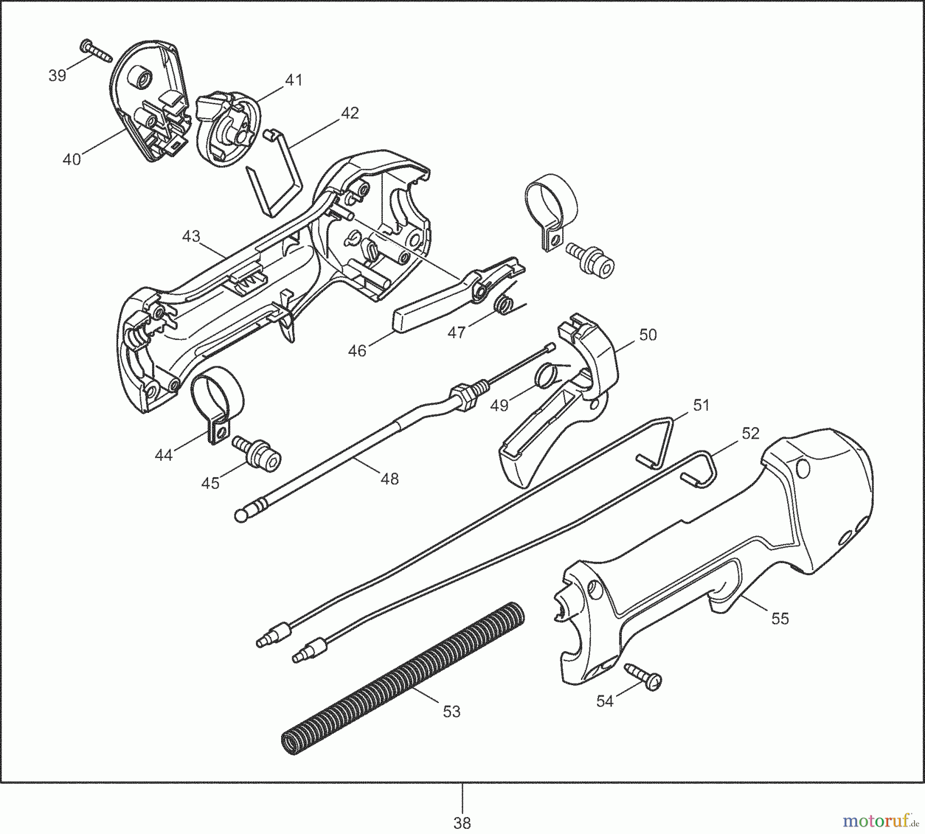  Dolmar Motorsensen & Trimmer Benzin 4-Takt MS-256.4 C (USA) 2  Bedienungshandgriff kpl.
