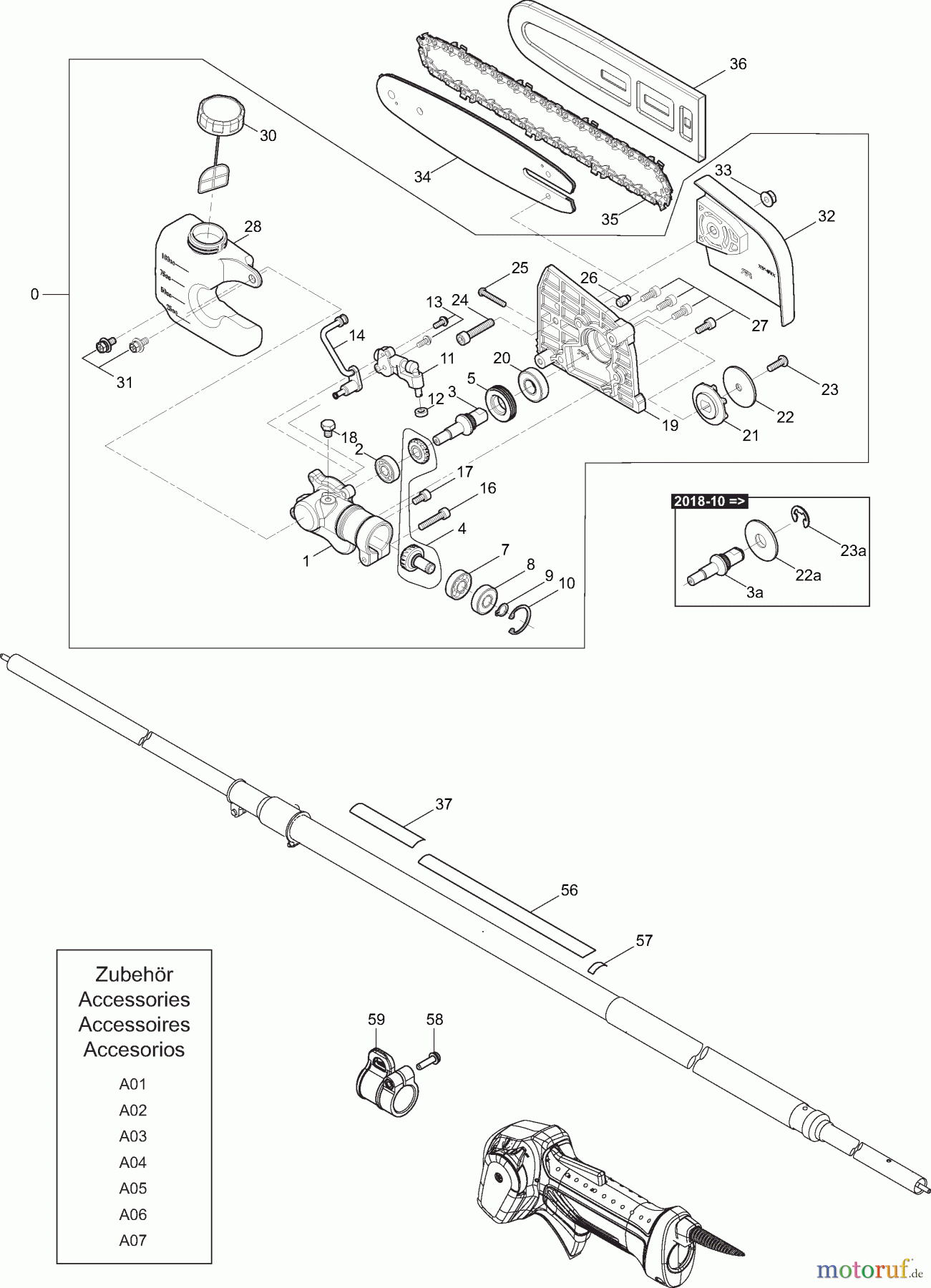  Dolmar Kettensägen Benzin Kettensäge ME2464 1  Kettensägenaufsatz, Zubehör