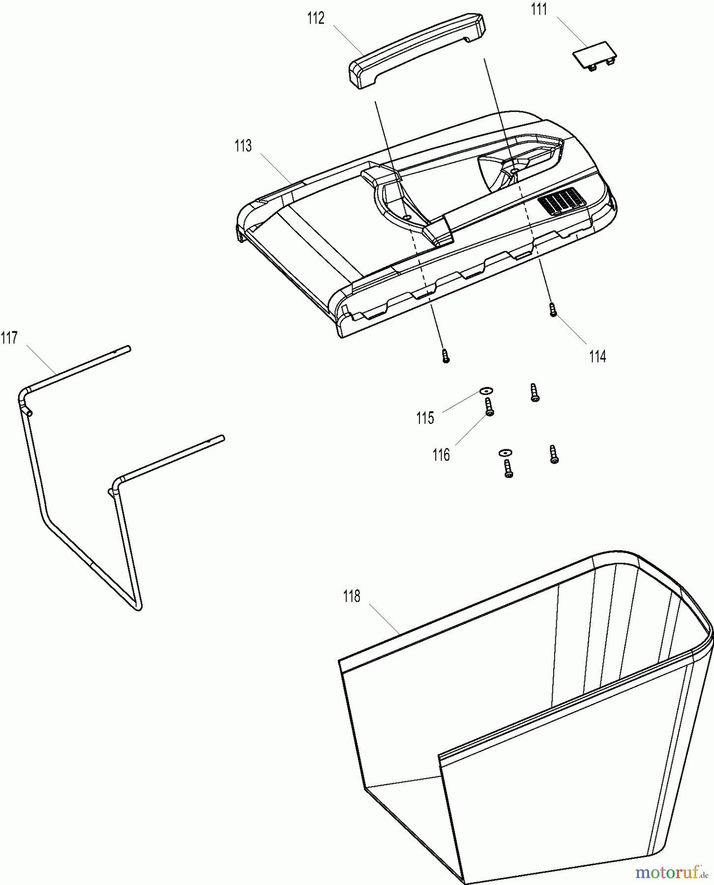 Dolmar Rasenmäher Akku AM3738 4 Grasfangkorb