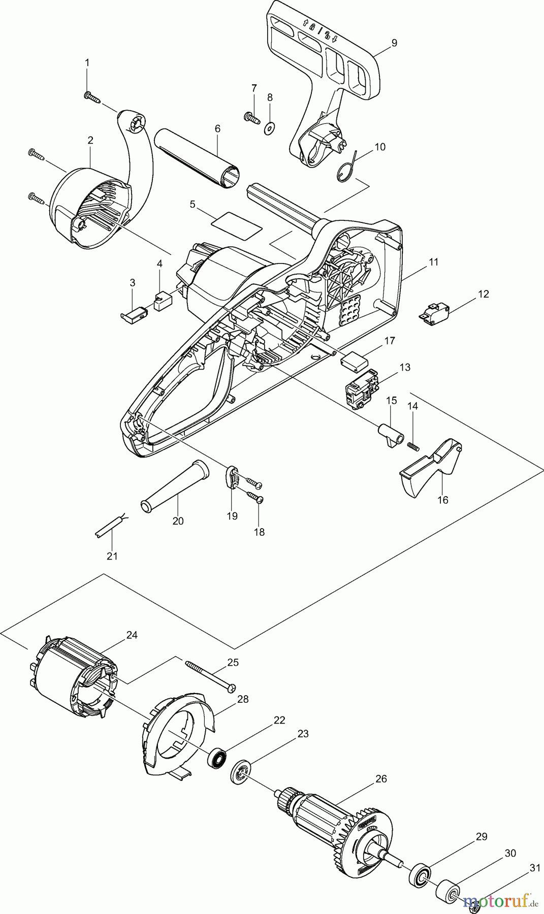 Dolmar Kettensägen Elektro Kettensäge ES43TLC 1 Motor