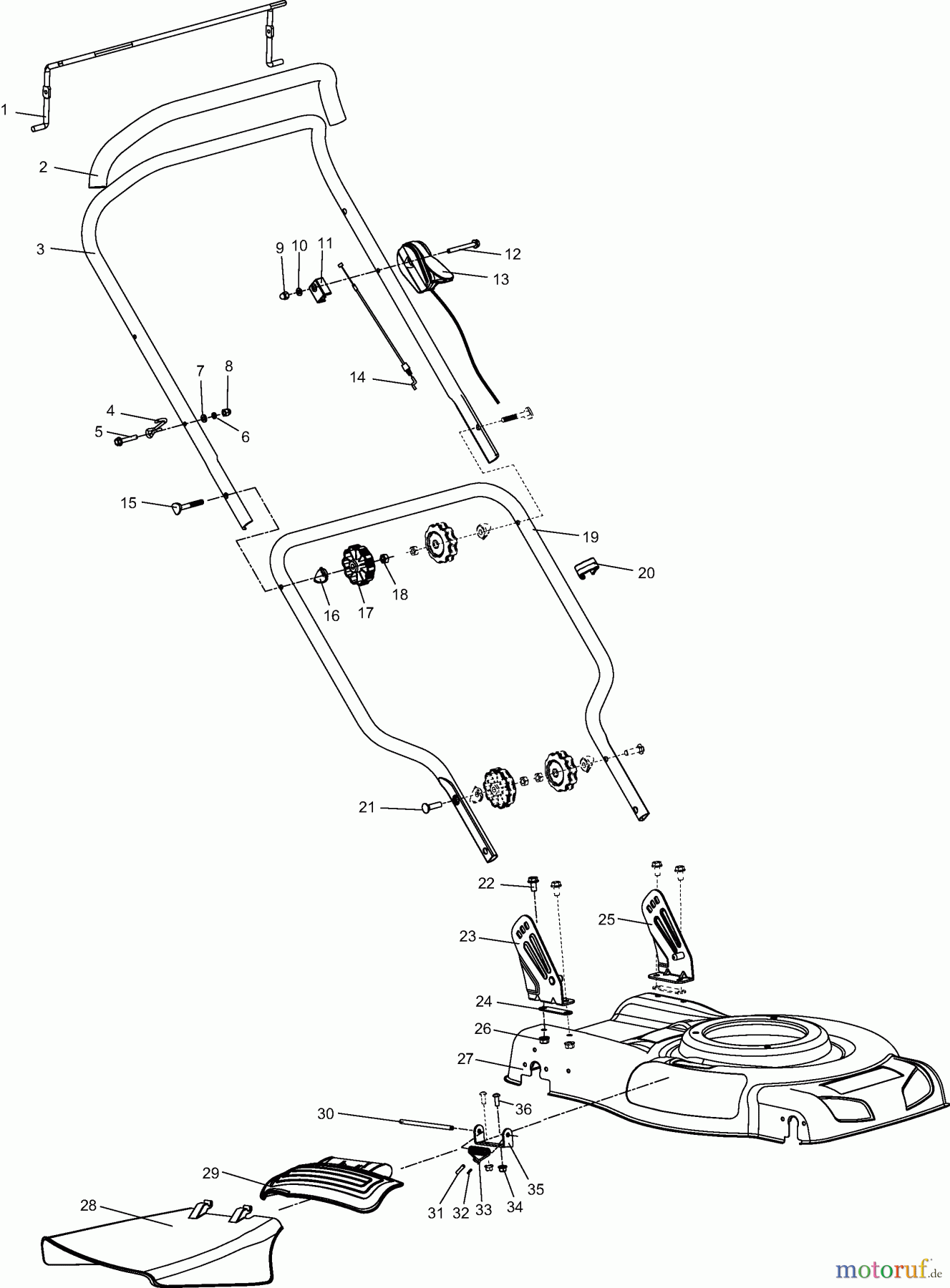Dolmar Rasenmäher Benzin PM4810 1 GEHÄUSE, HOLM