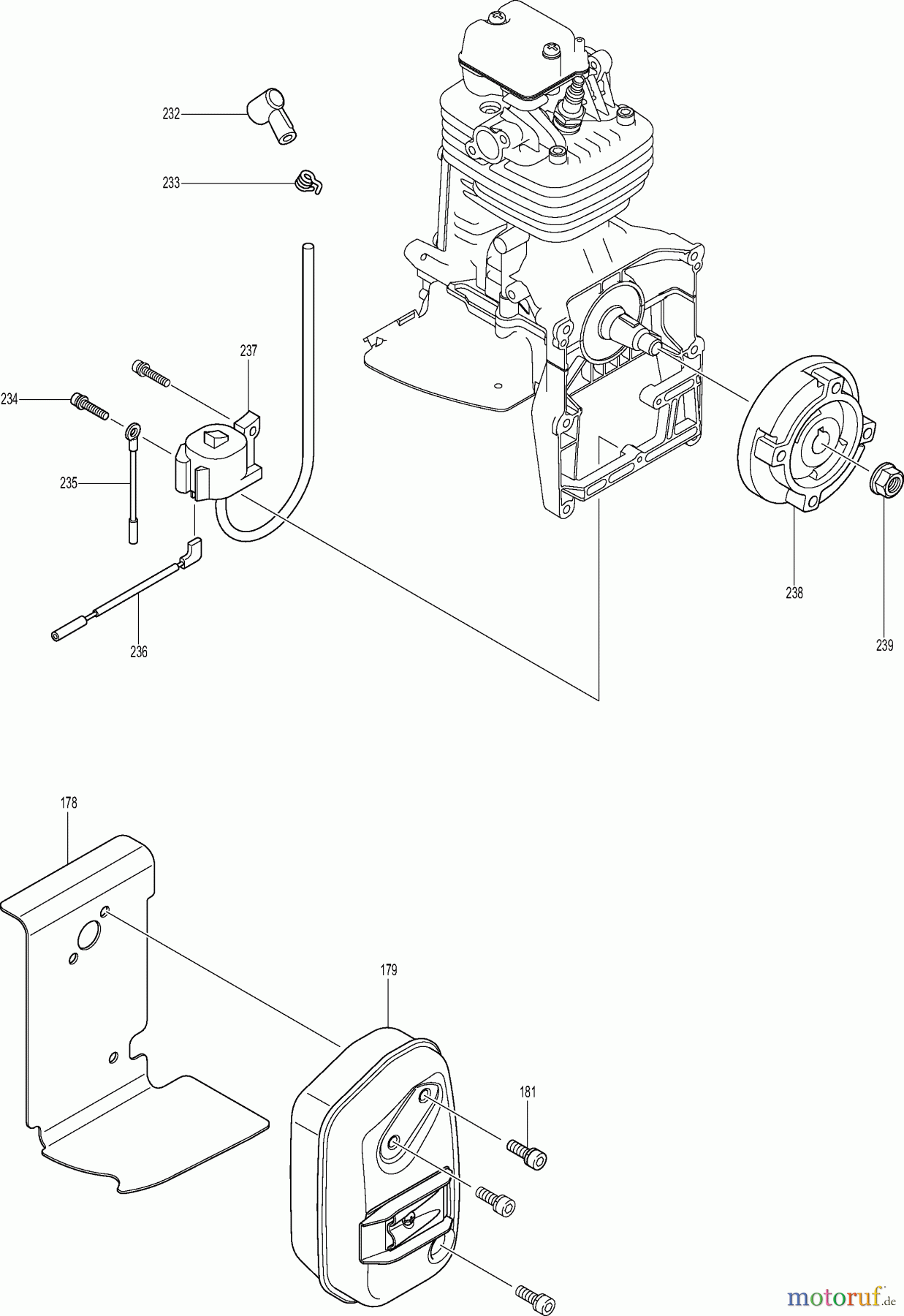 Dolmar Sprühgeräte Benzin SP76504R 8 Zünder, Schalldämpfer