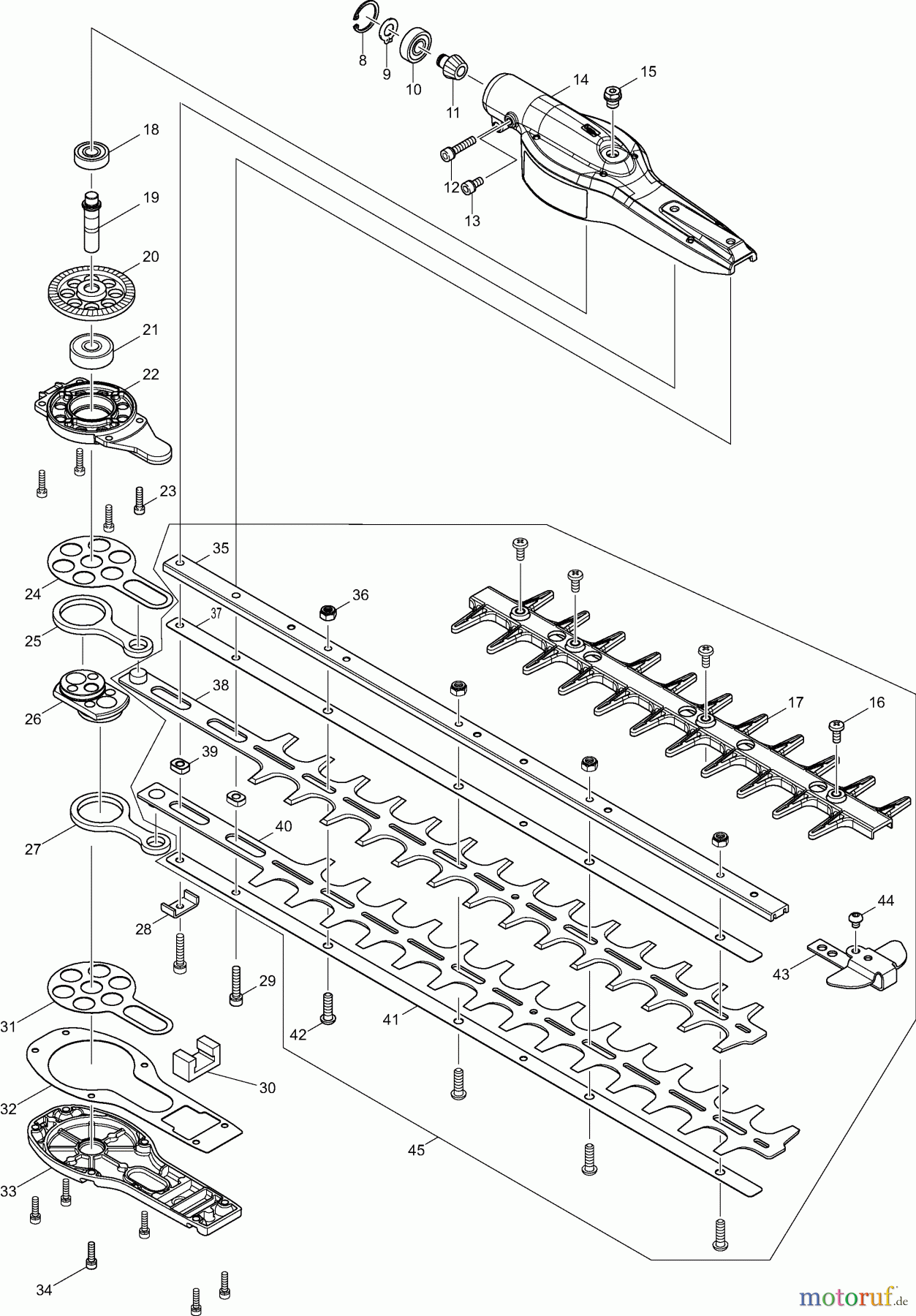  Dolmar Kombisysteme HTCS2 2  Griffe, Getriebe, Scherblatt